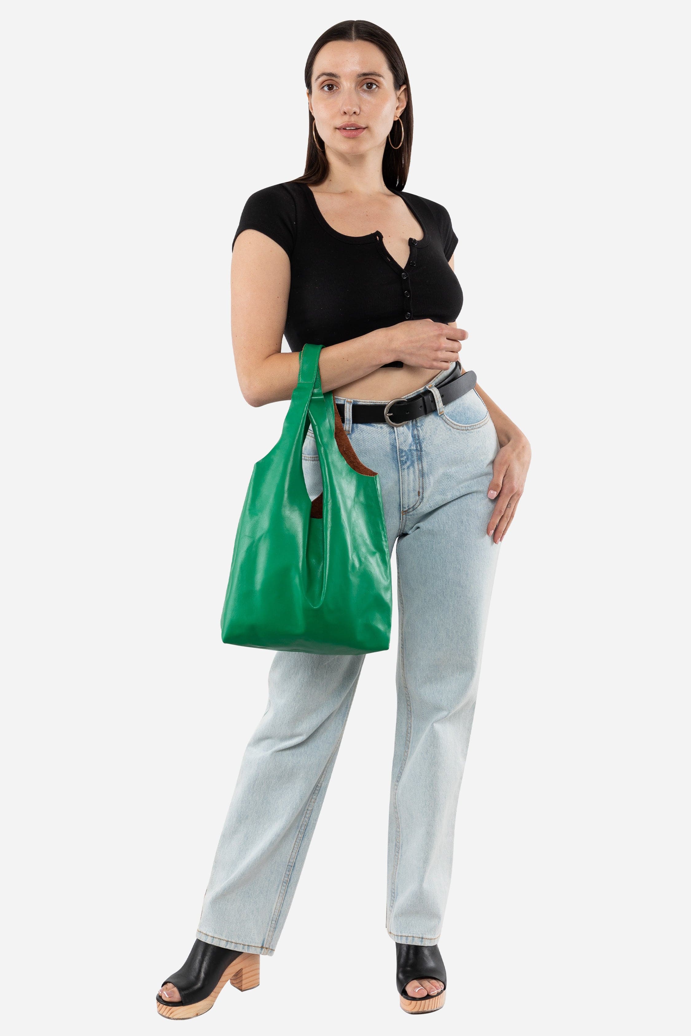 RLH3406 - Monochromatic Leather Shopping Bag - Image 56