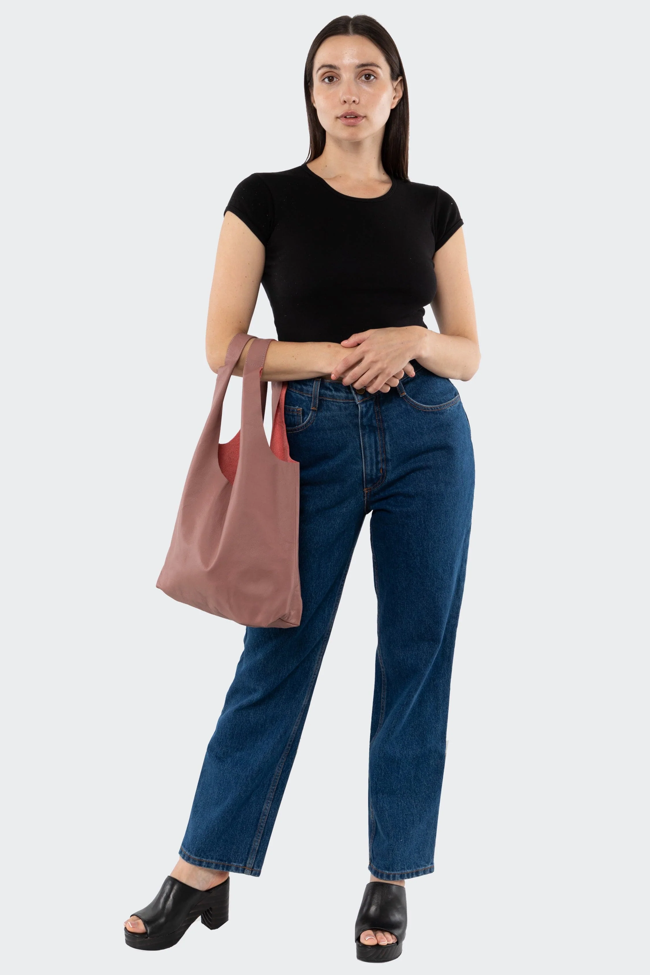 RLH3406 - Monochromatic Leather Shopping Bag - Image 59