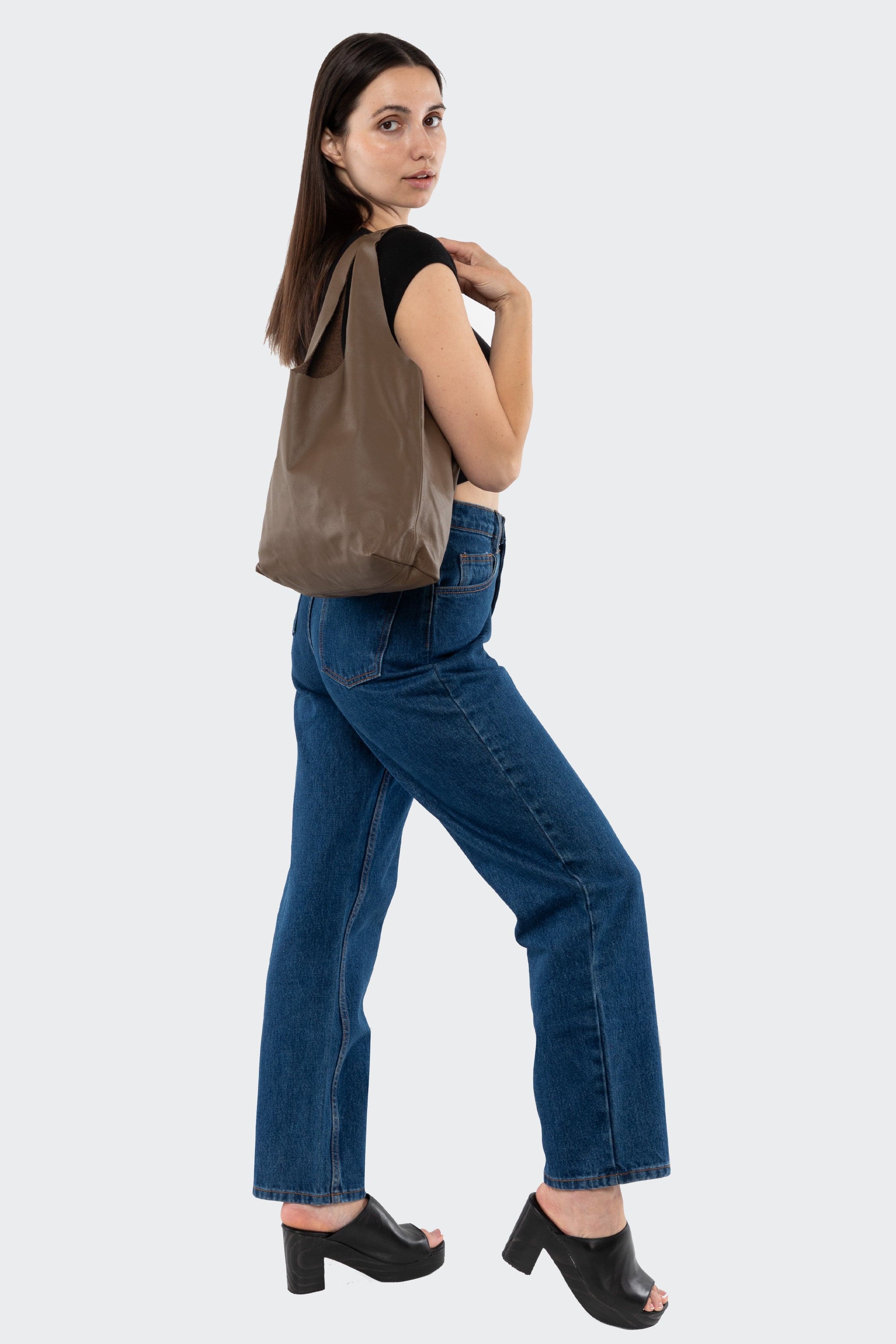 RLH3406 - Monochromatic Leather Shopping Bag - Image 61