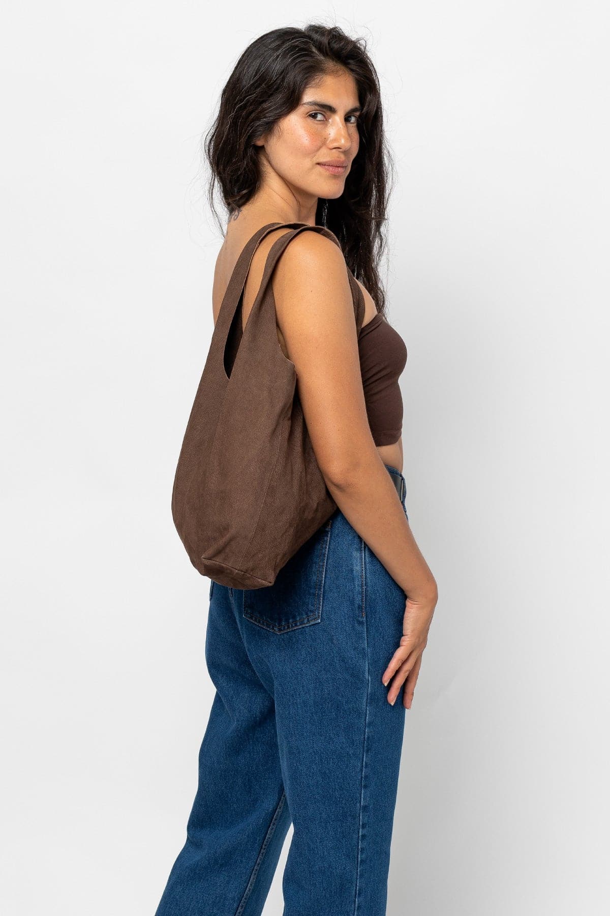 RLH3406 - Monochromatic Leather Shopping Bag - Image 9