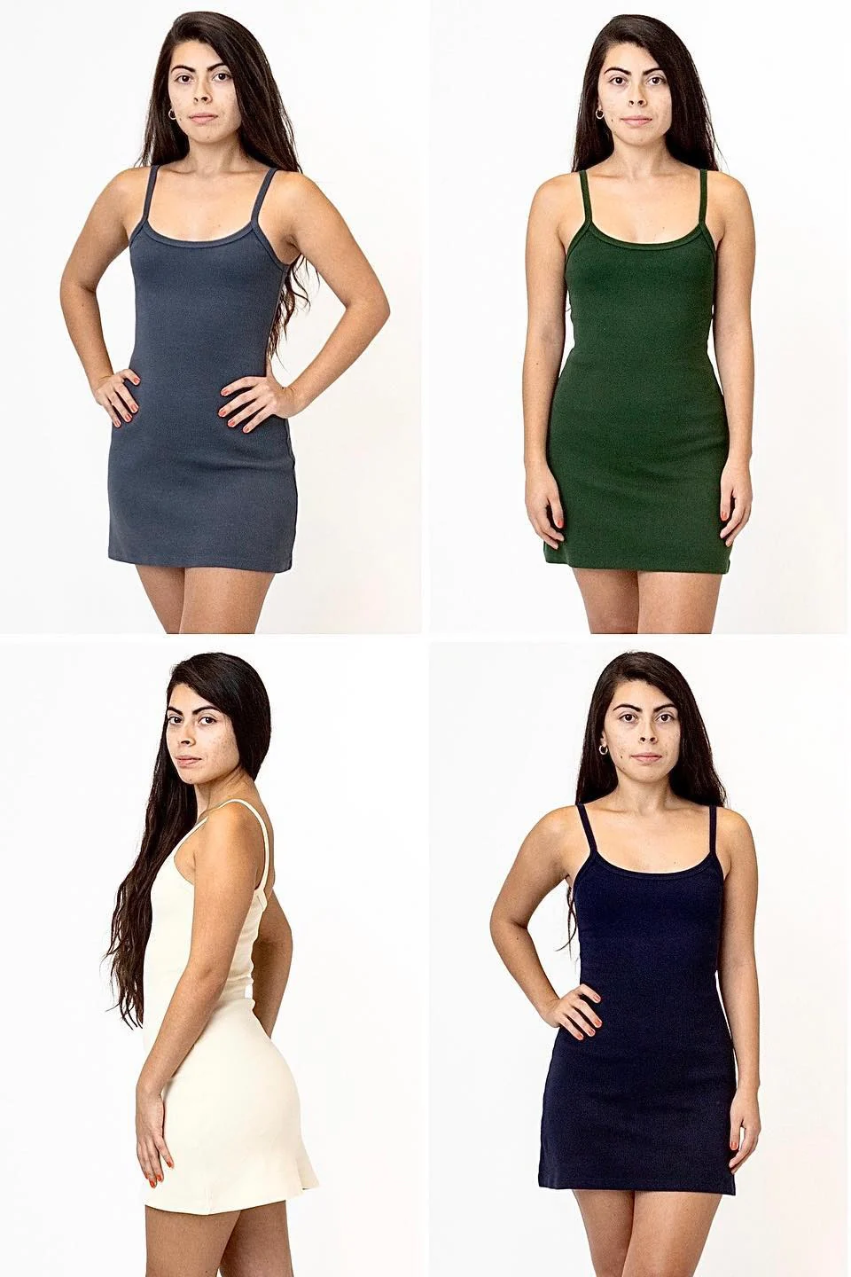 RHR318GD - Heavy Rib Spaghetti Mini Dress - Image 30