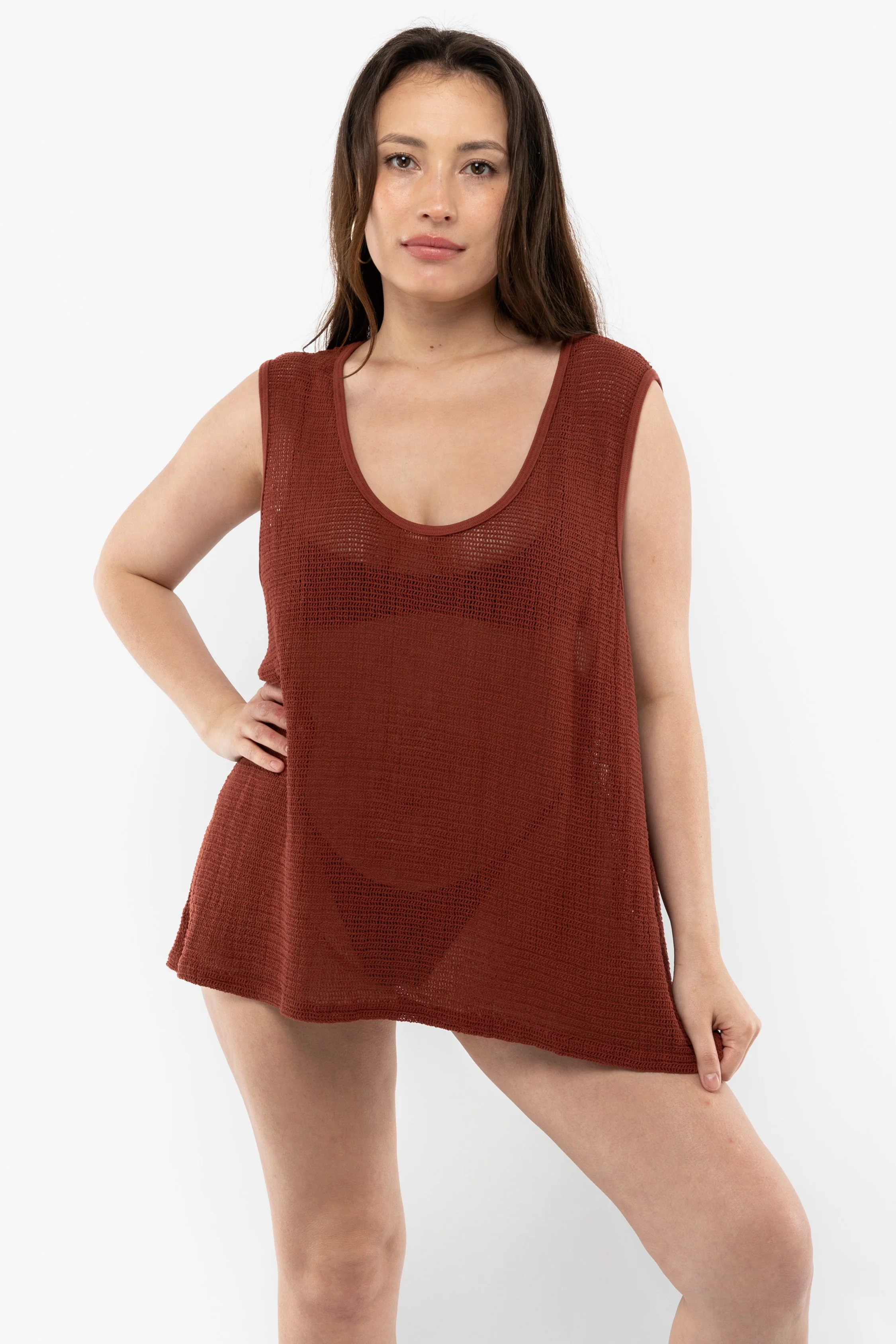 RIN15GD - Unisex Cotton Fishnet Tank Top - Image 16