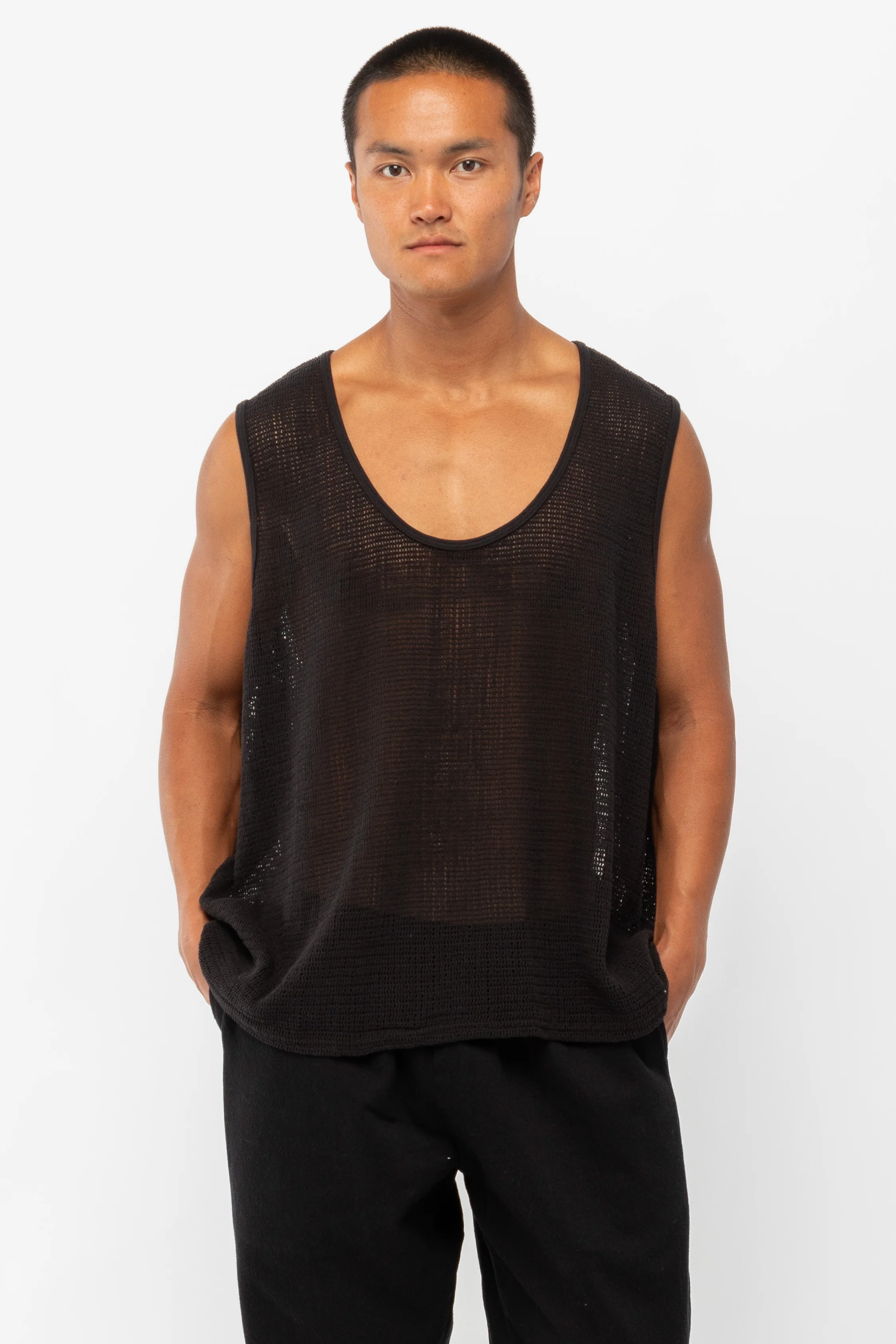 RIN15GD - Unisex Cotton Fishnet Tank Top - Image 31