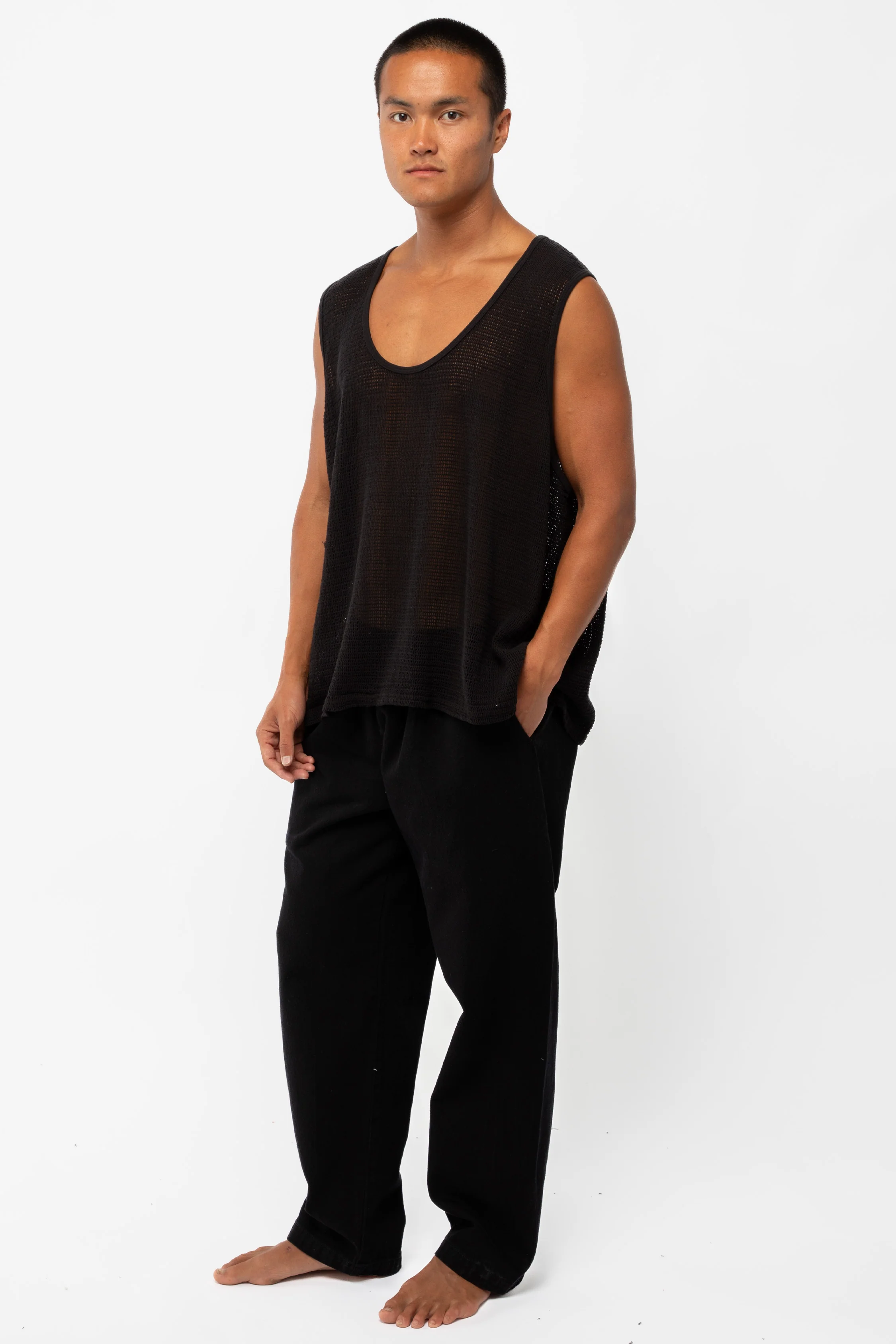 RIN15GD - Unisex Cotton Fishnet Tank Top - Image 33