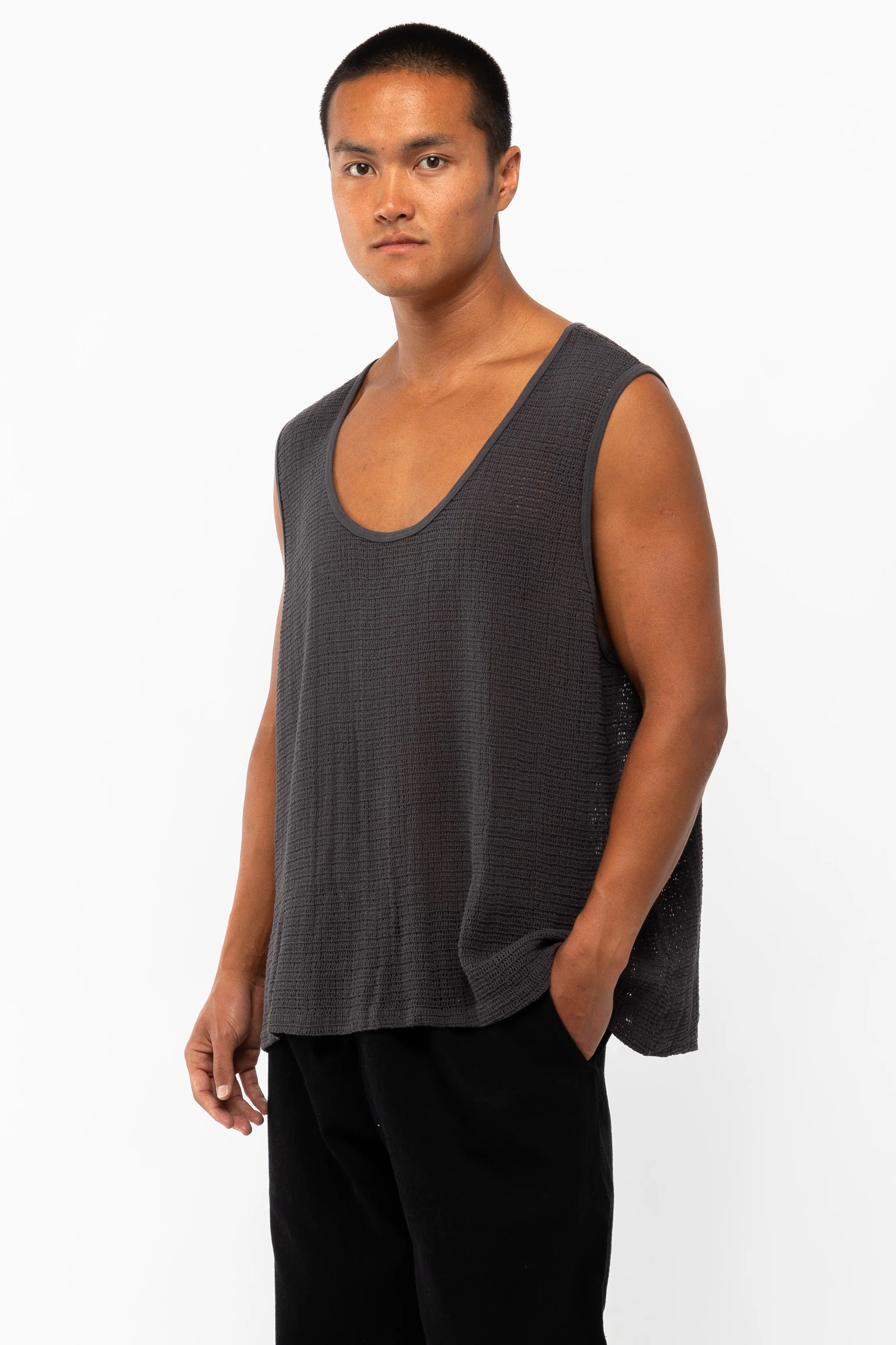 RIN15GD - Unisex Cotton Fishnet Tank Top - Image 36
