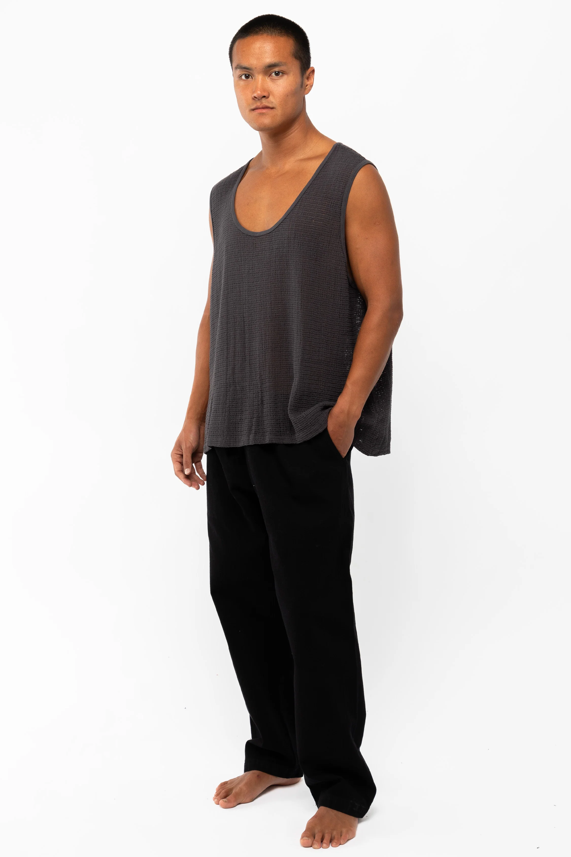 RIN15GD - Unisex Cotton Fishnet Tank Top - Image 38