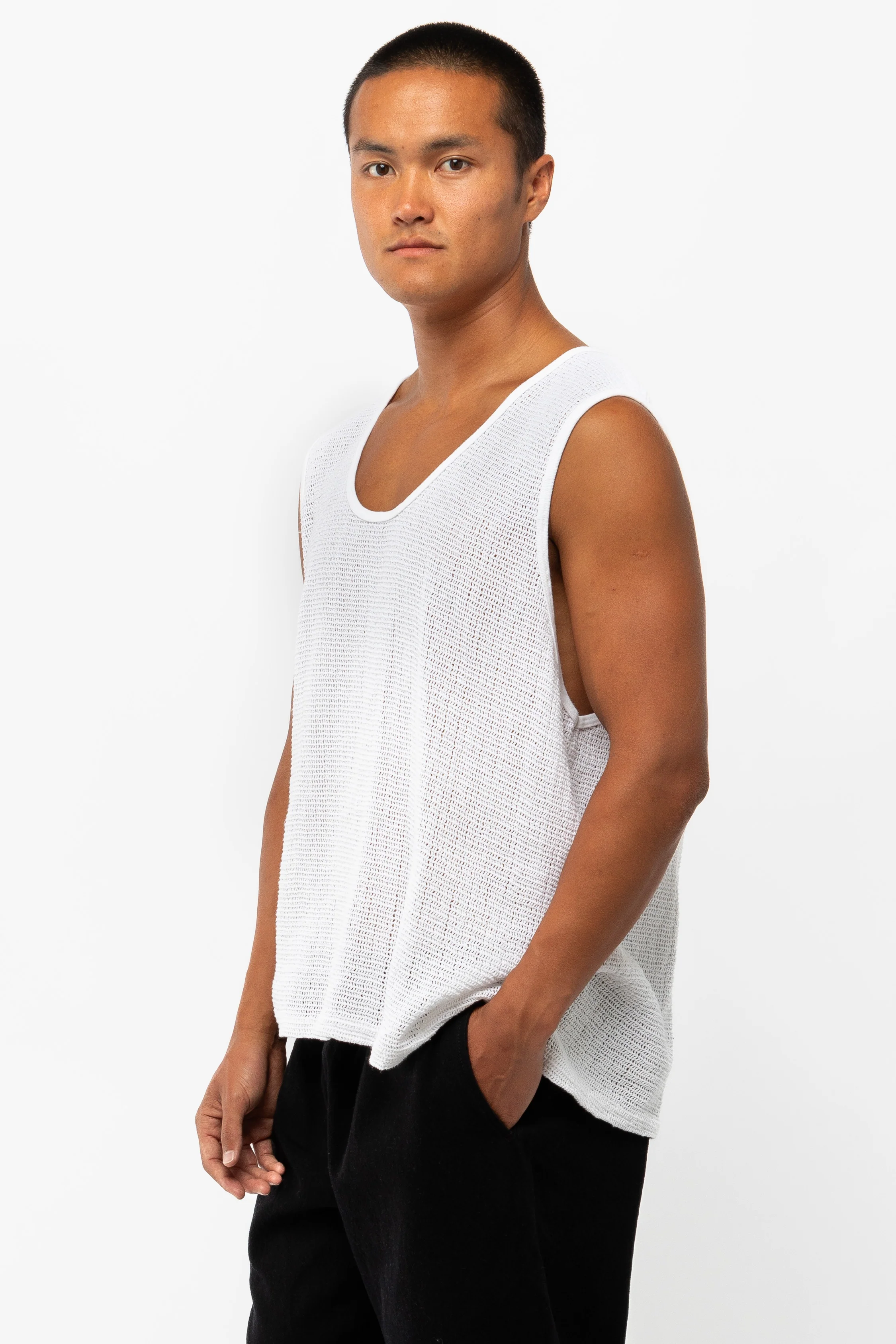RIN15GD - Unisex Cotton Fishnet Tank Top - Image 41