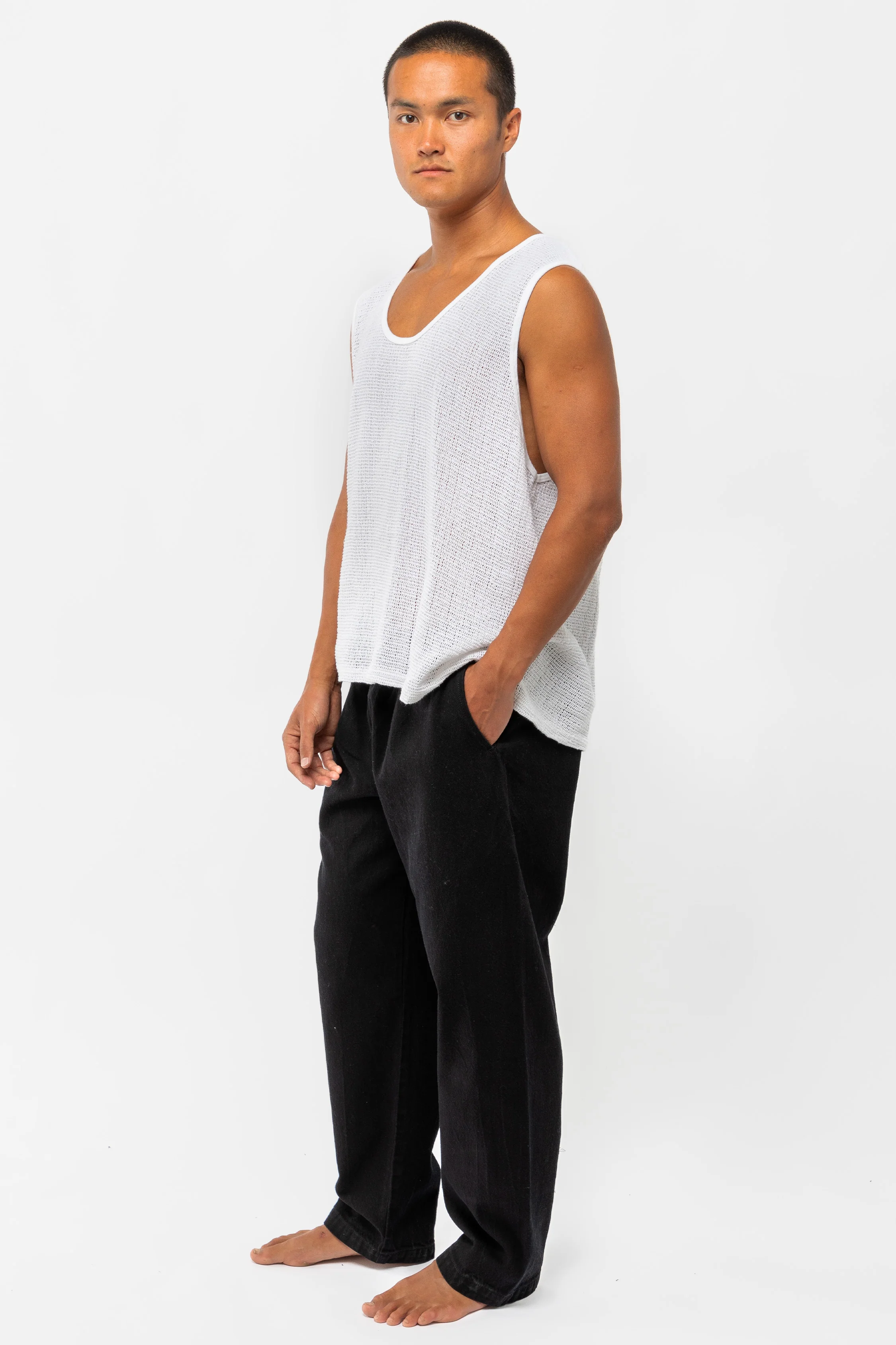 RIN15GD - Unisex Cotton Fishnet Tank Top - Image 43