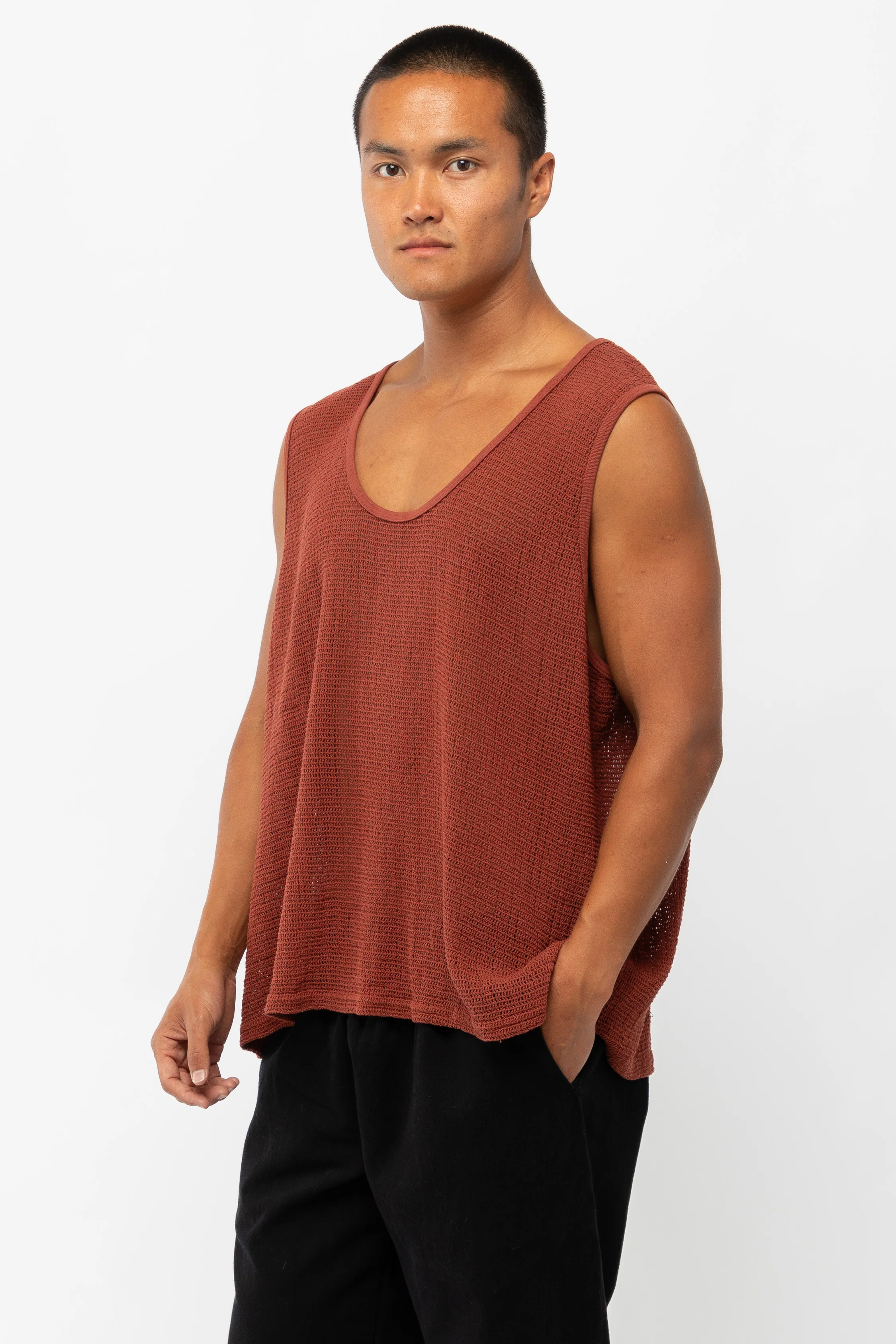 RIN15GD - Unisex Cotton Fishnet Tank Top - Image 45
