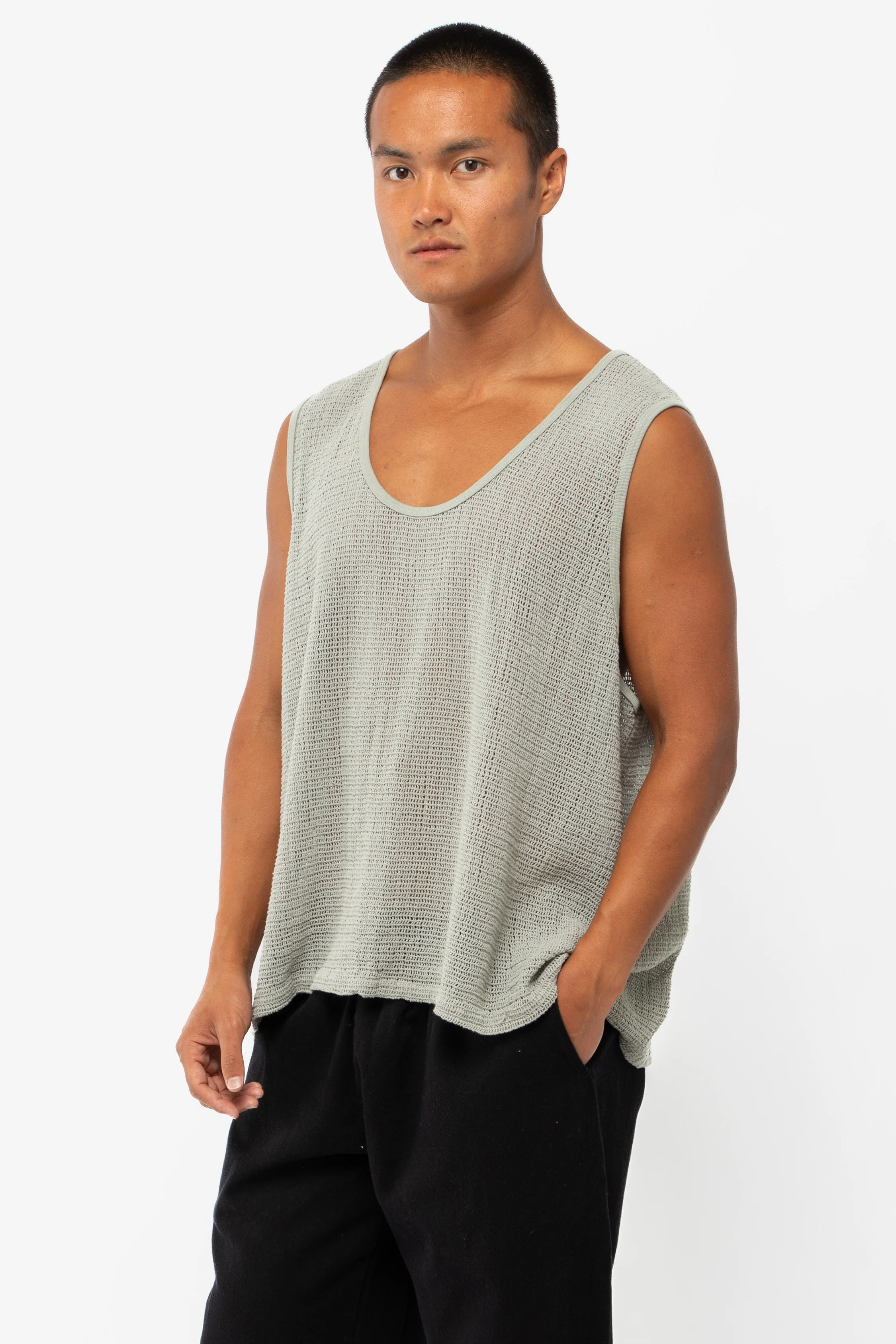 RIN15GD - Unisex Cotton Fishnet Tank Top - Image 47