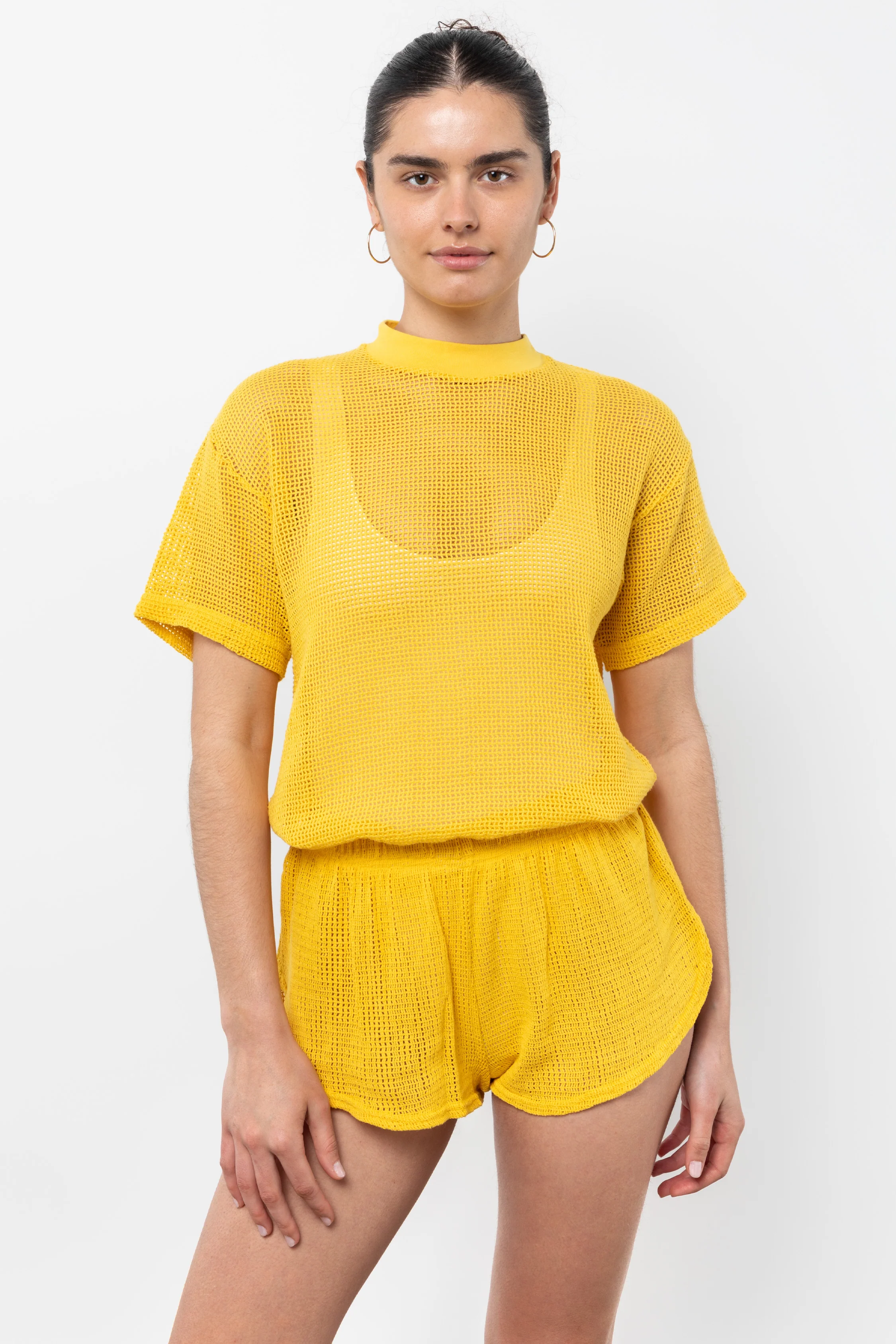 RIN304GD - Cotton Fishnet Garment Dye Shorts - Image 15