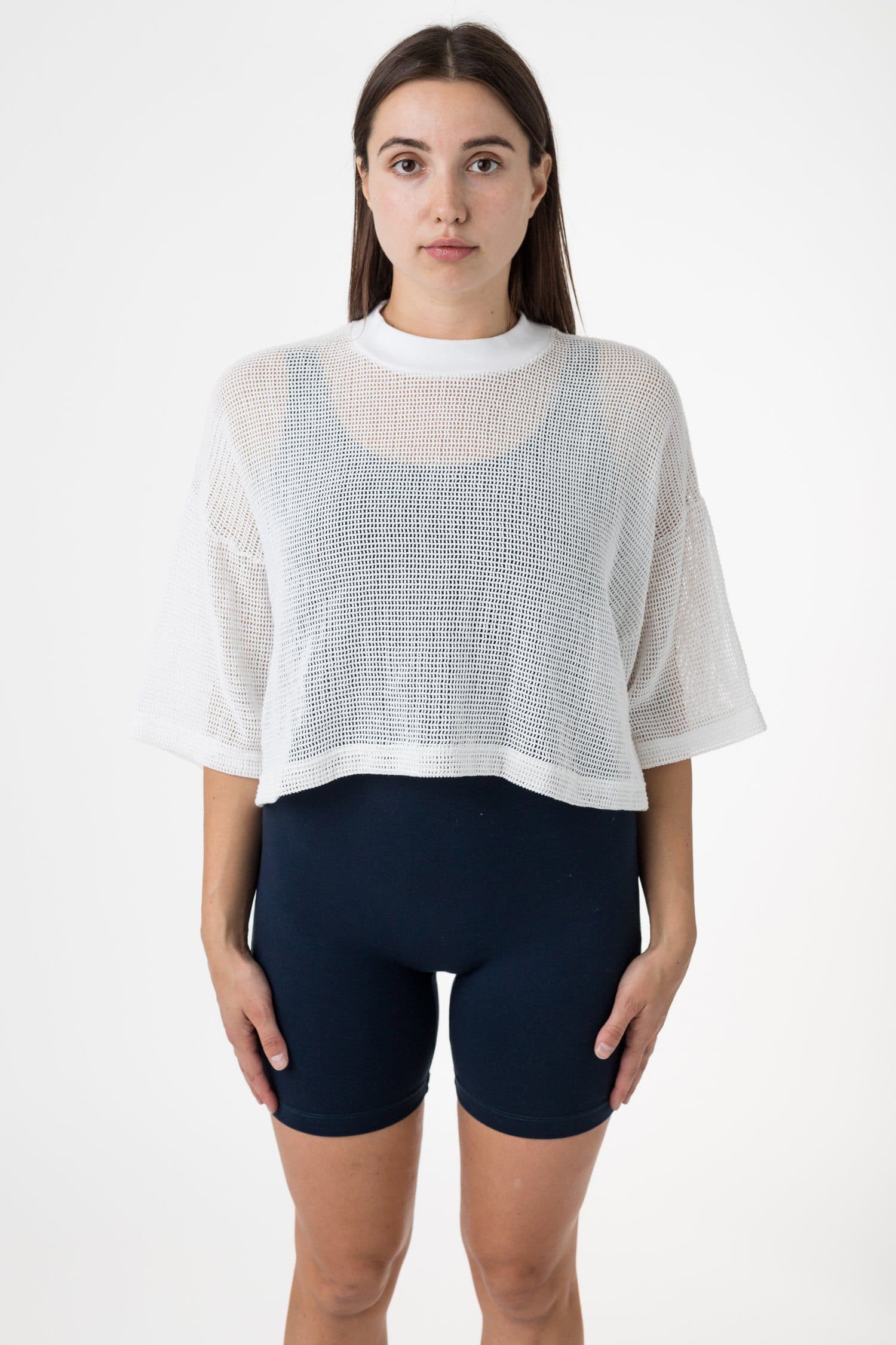 RIN331GD - Cotton Fishnet Garment Dye Crop Top - Image 14