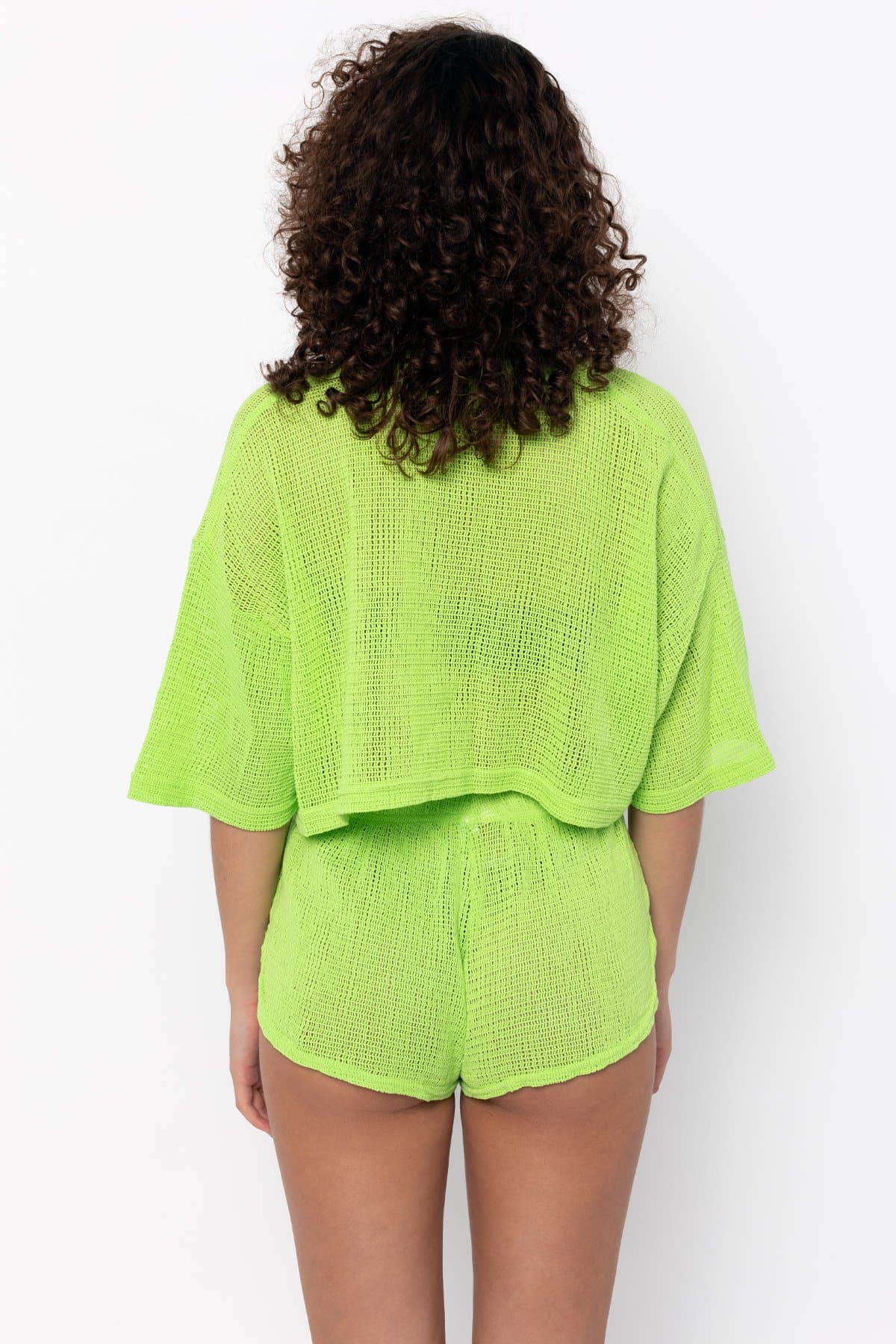 RIN331GD - Cotton Fishnet Garment Dye Crop Top - Image 7