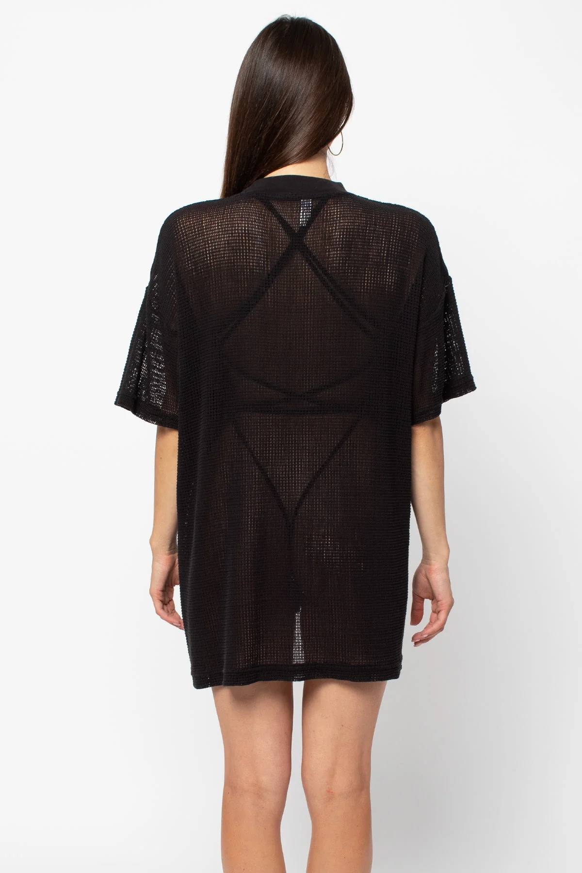 RIN500GD - Cotton Fishnet Mock Neck Big Tee - Image 17