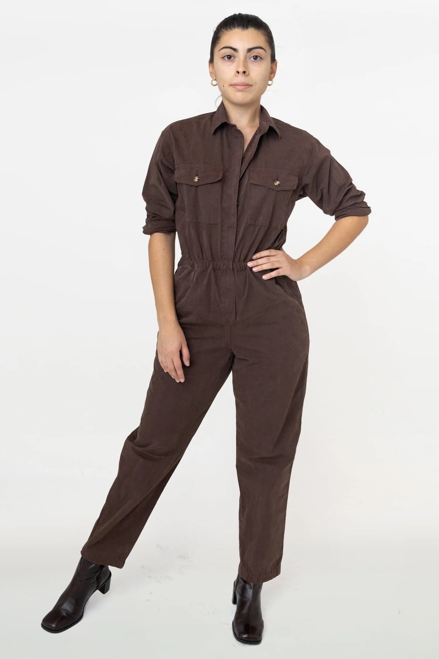 RJC3207GD - Cotton Poplin Utility Jumpsuit - Image 5