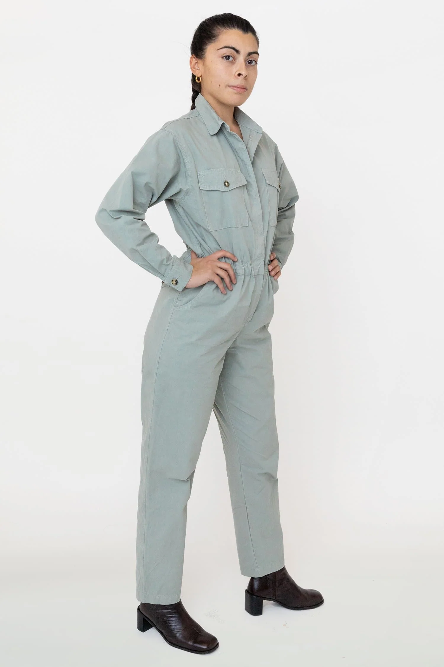 RJC3207GD - Cotton Poplin Utility Jumpsuit - Image 7