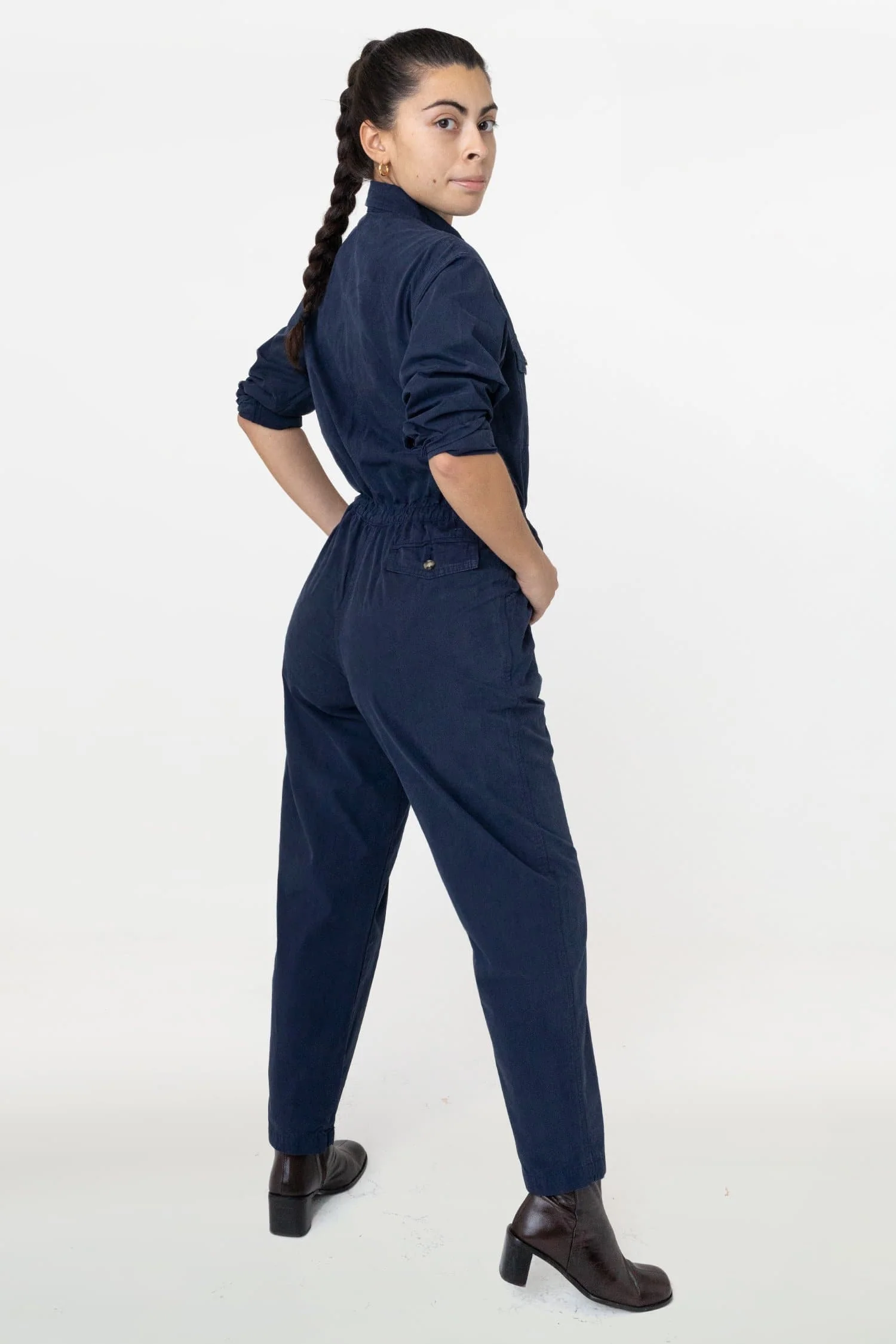 RJC3207GD - Cotton Poplin Utility Jumpsuit - Image 8