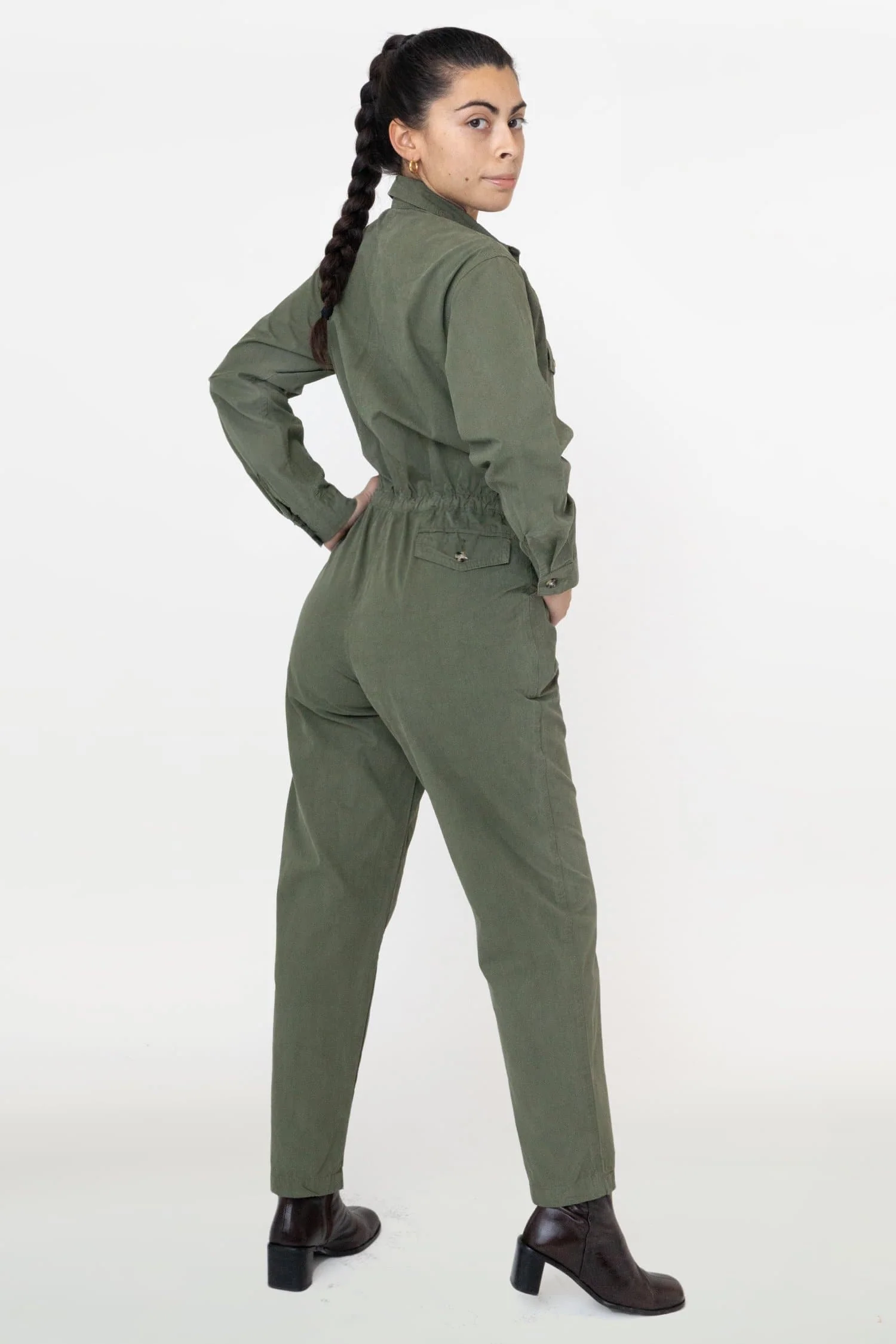 RJC3207GD - Cotton Poplin Utility Jumpsuit - Image 9