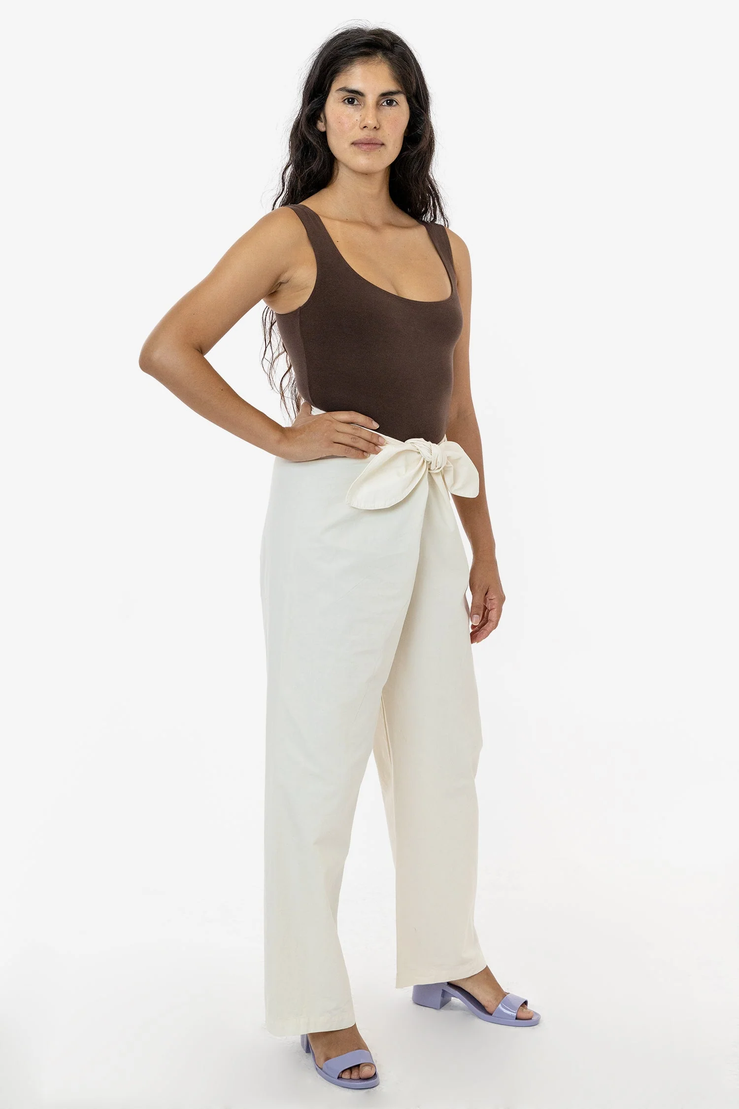 RJC325GD - Poplin Tie Front Pant - Image 3
