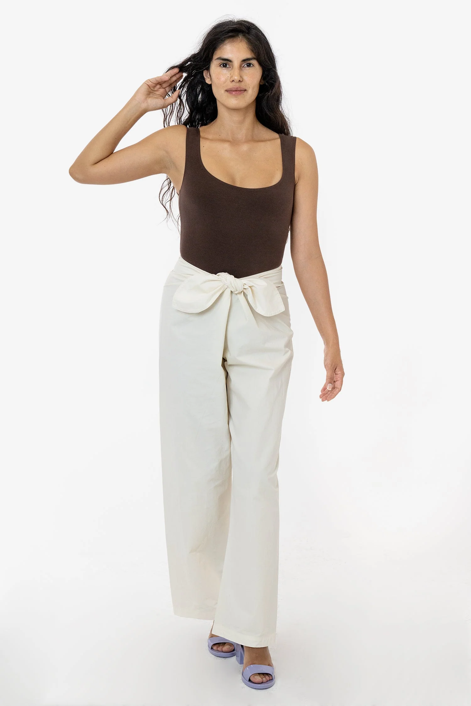 RJC325GD - Poplin Tie Front Pant - Image 4