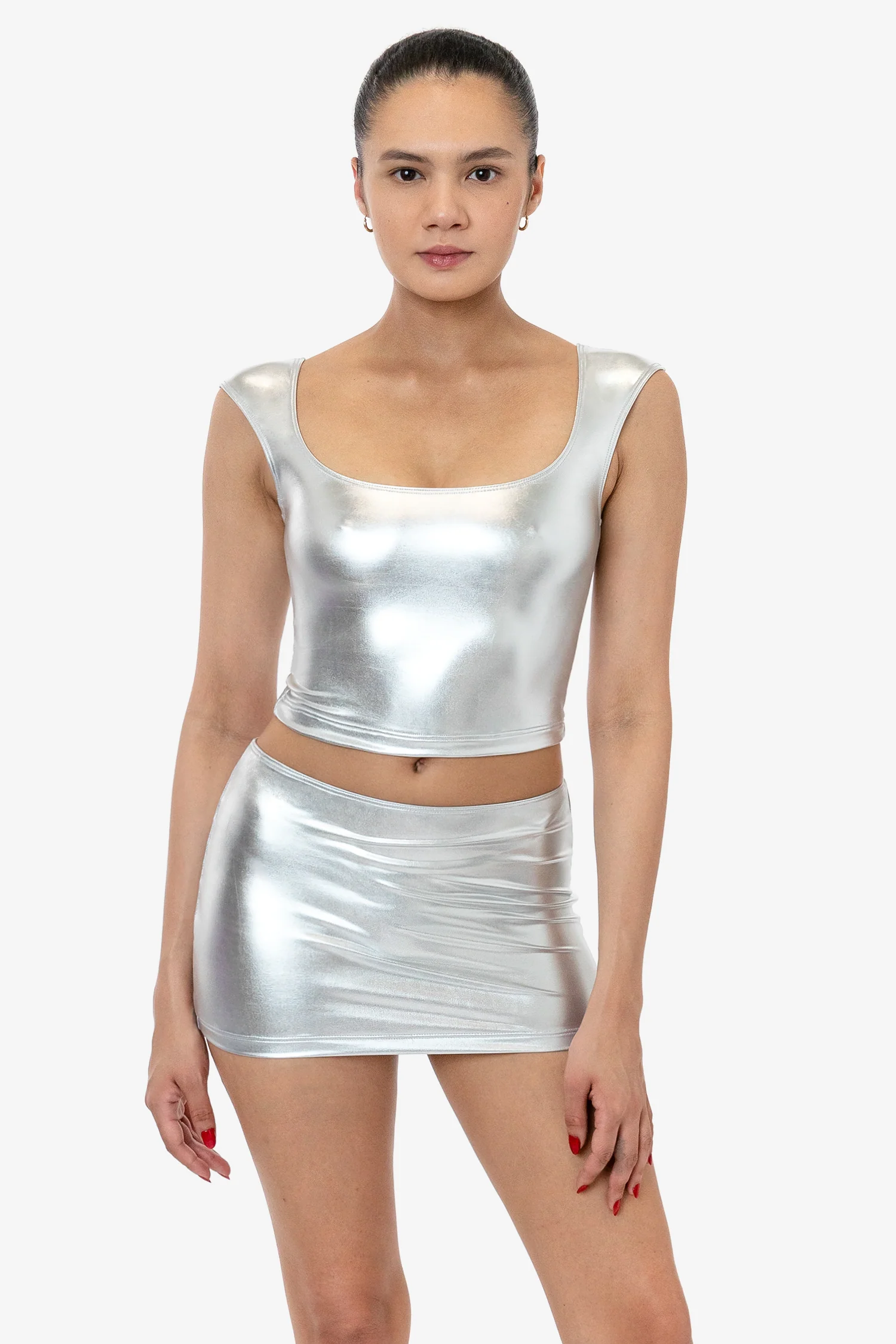 RLA385 - Lamé Micro Mini Skirt - Image 10