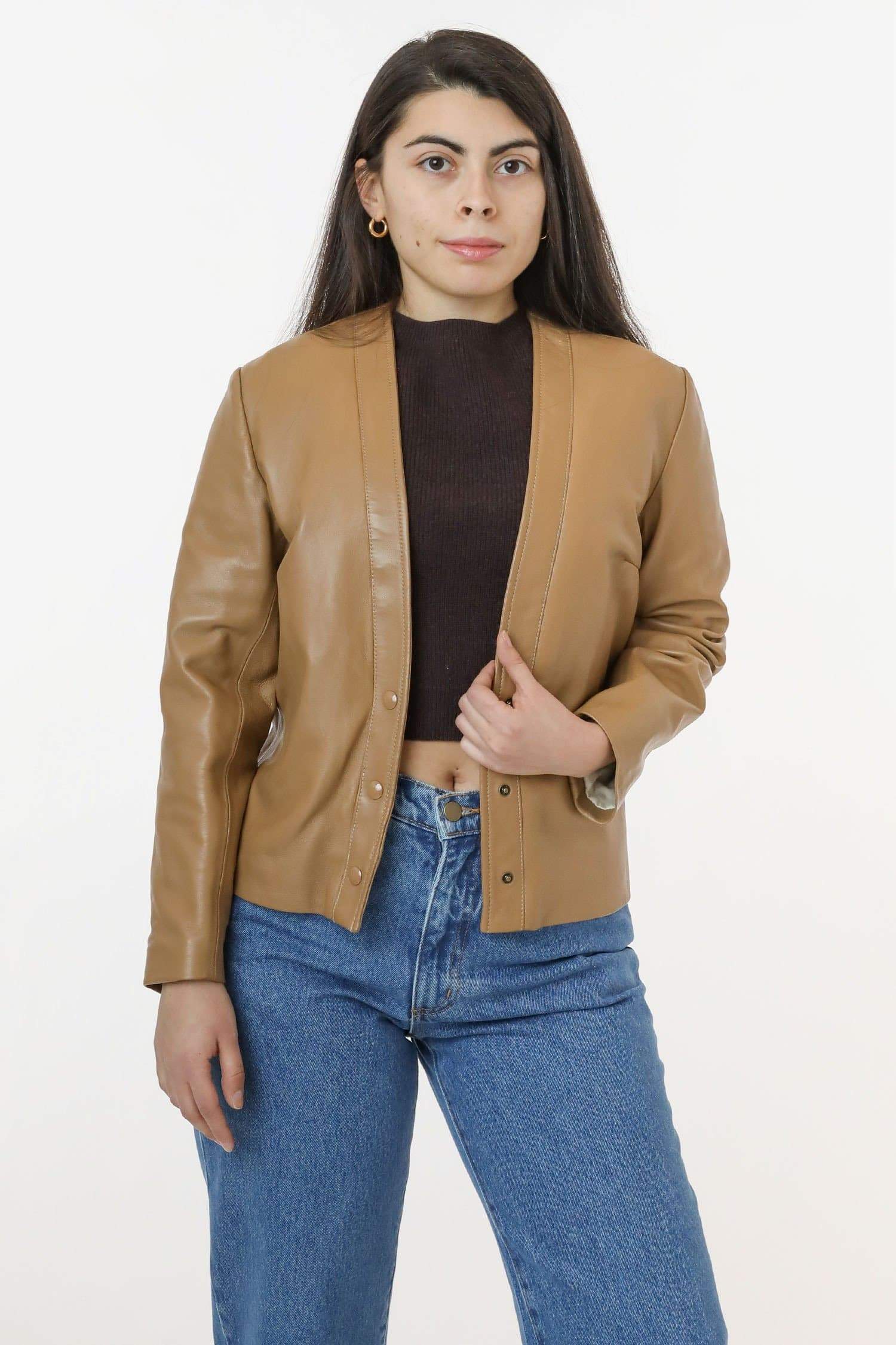 RLH3000 - Leather Collarless Blazer - Image 13