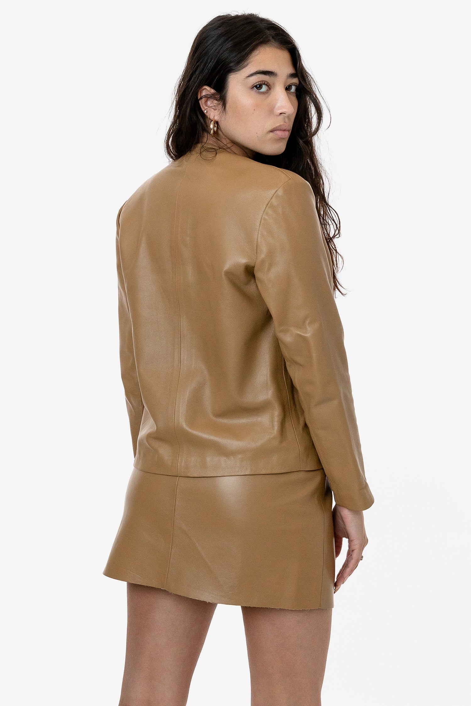 RLH3000 - Leather Collarless Blazer - Image 14