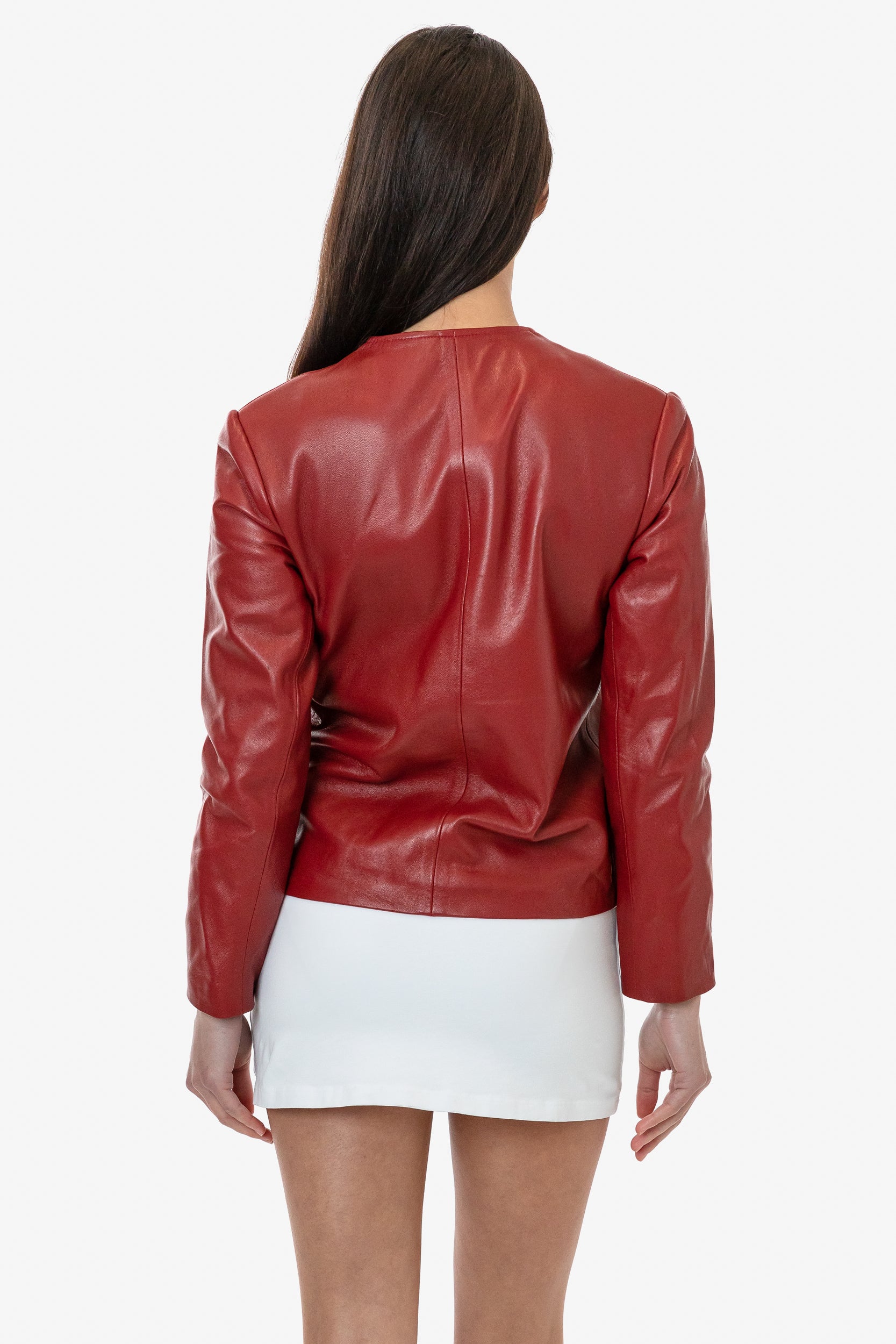 RLH3000 - Leather Collarless Blazer - Image 15