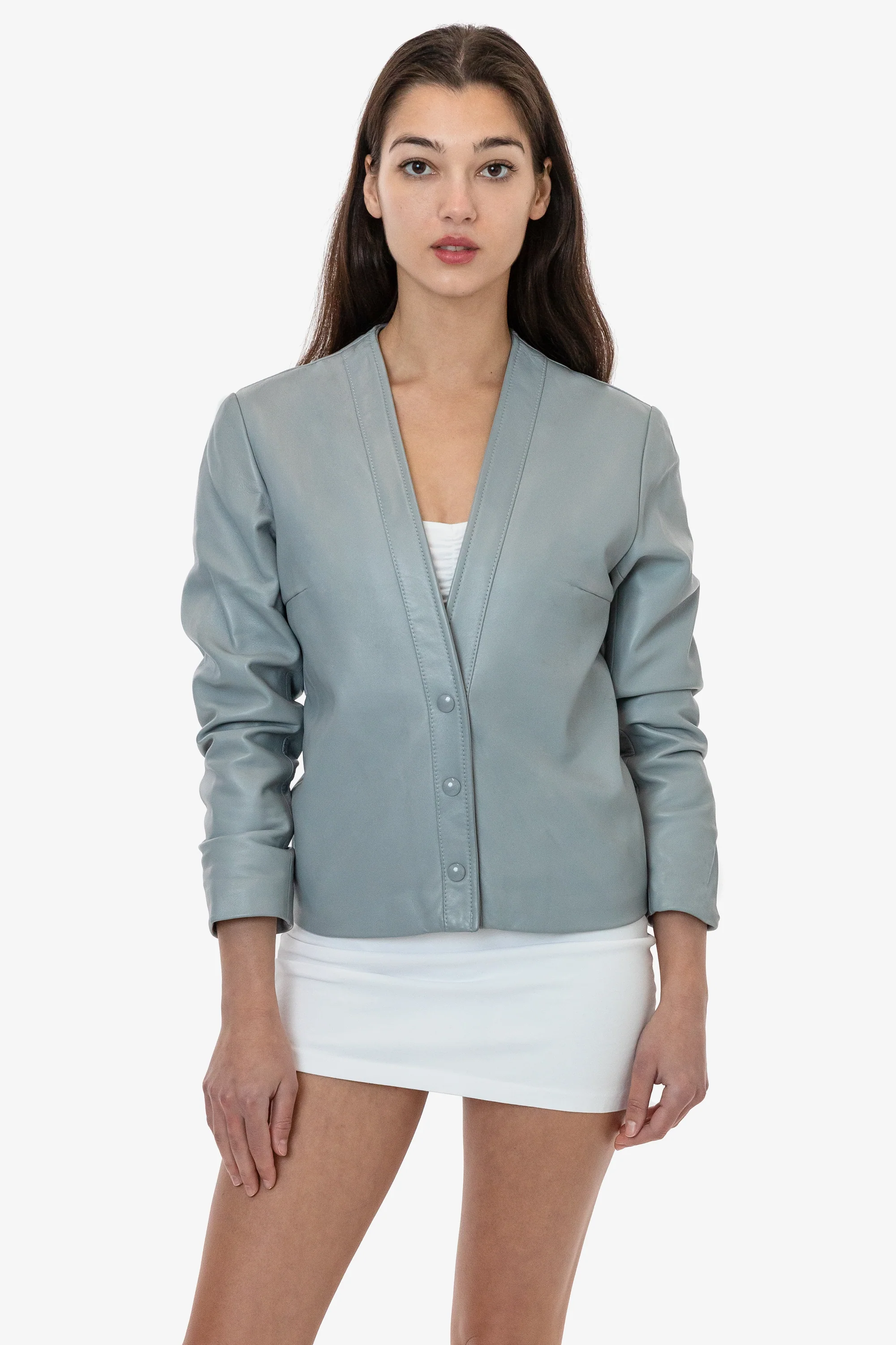 RLH3000 - Leather Collarless Blazer - Image 16