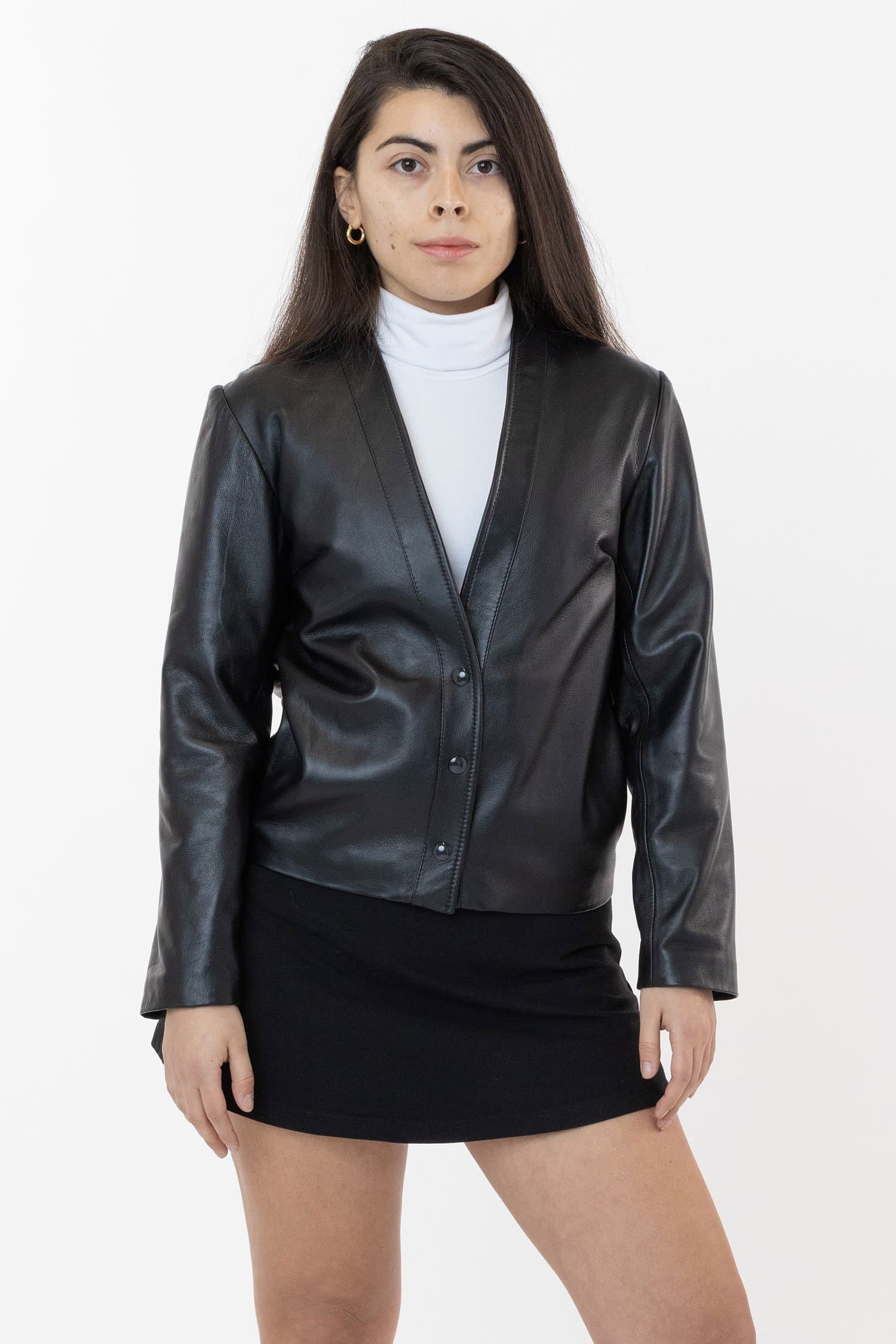 RLH3000 - Leather Collarless Blazer - Image 4