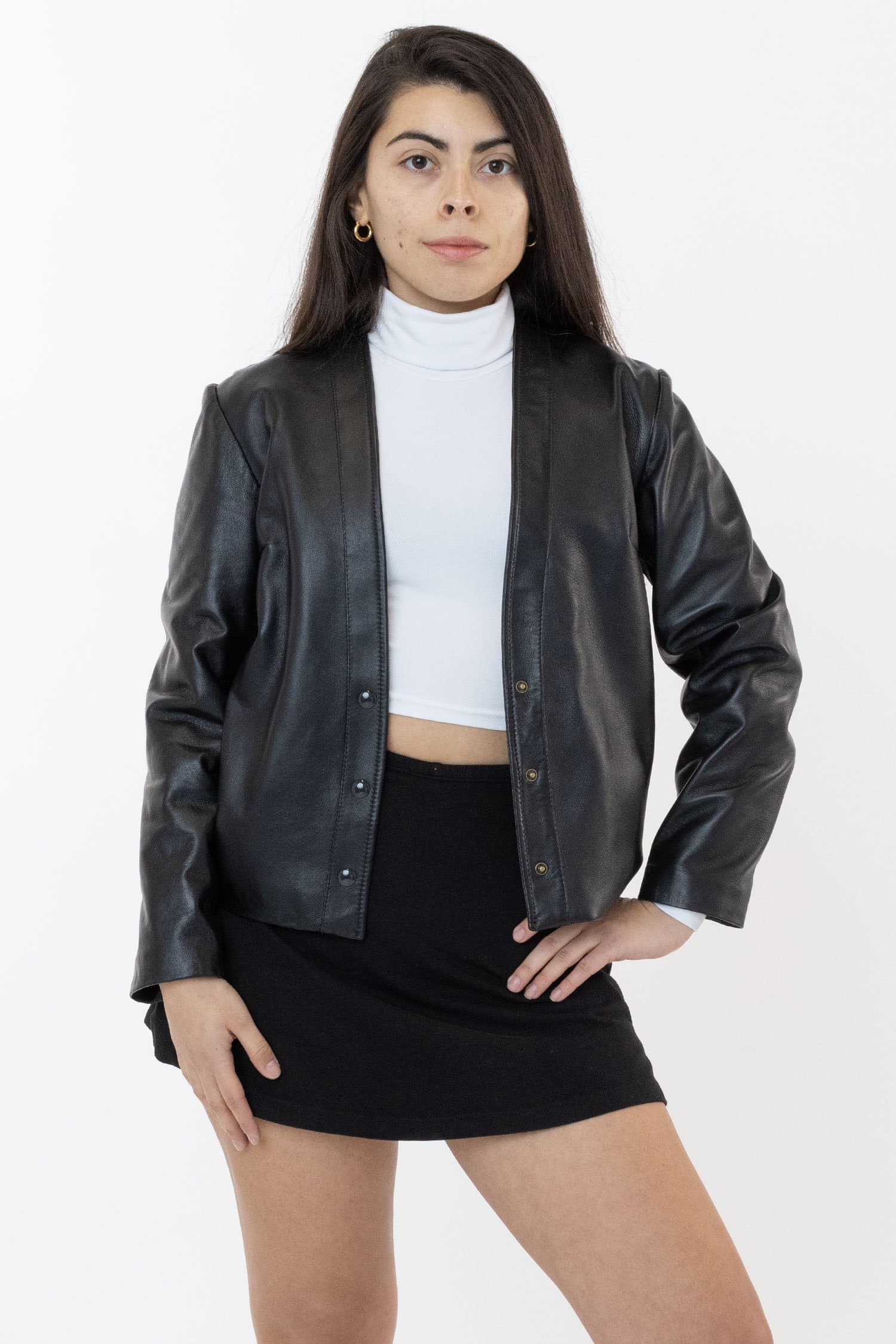 RLH3000 - Leather Collarless Blazer - Image 7