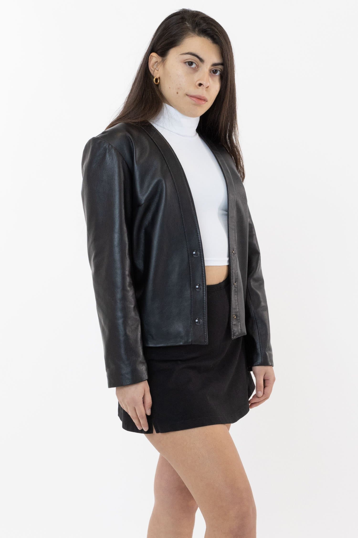 RLH3000 - Leather Collarless Blazer - Image 9