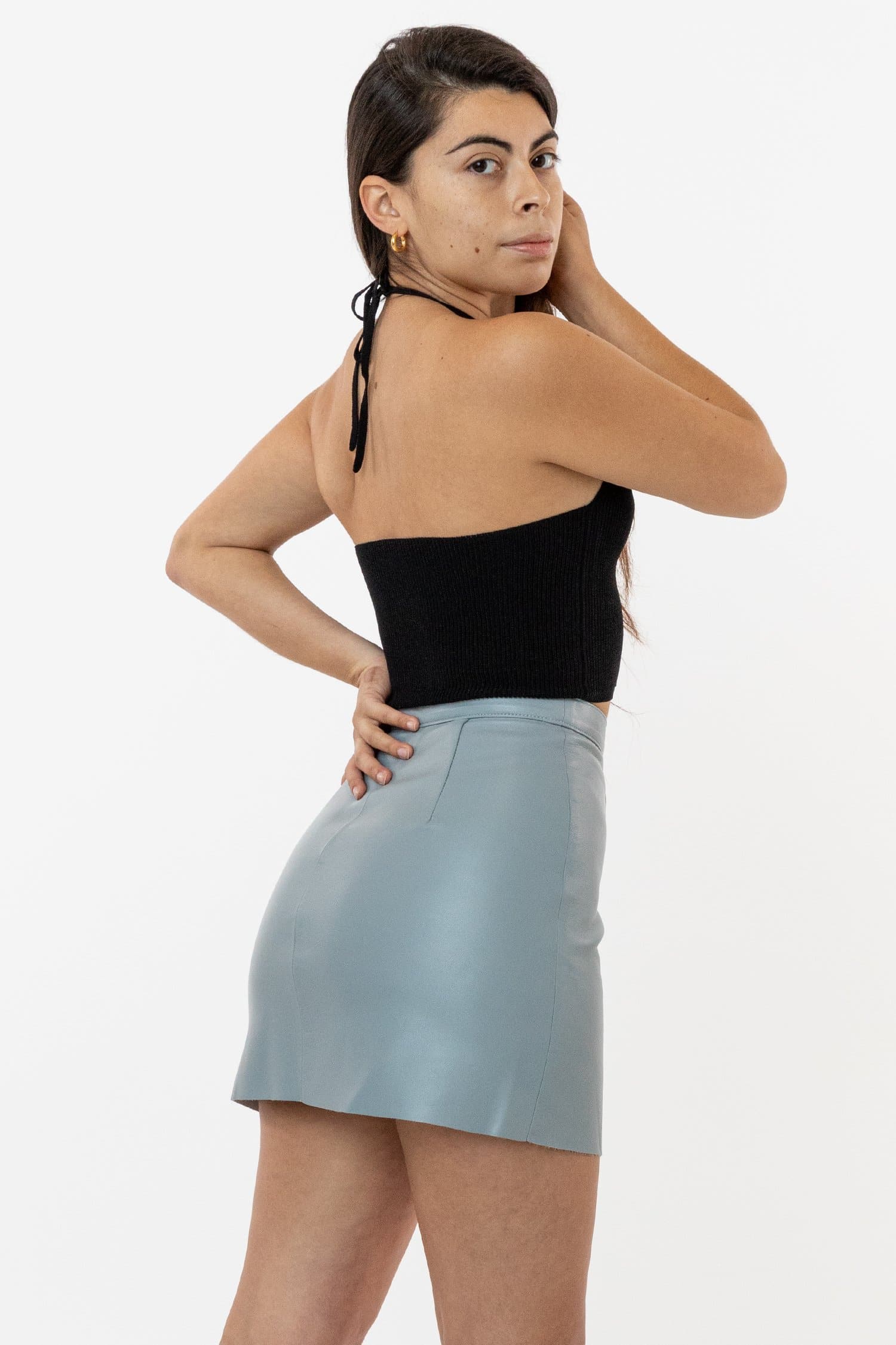 RLH3012 - Leather Mini Pencil Skirt - Image 11