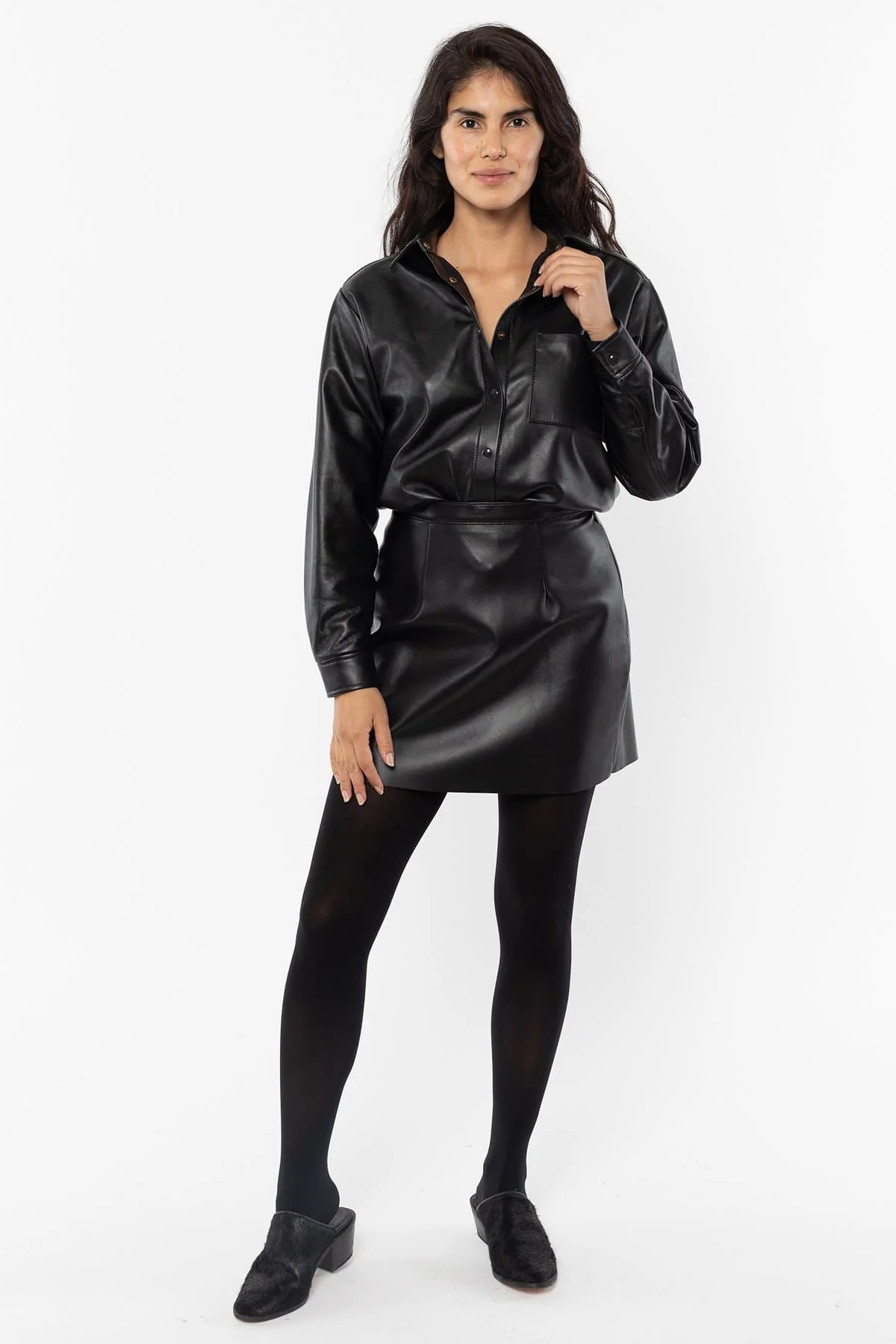 RLH3012 - Leather Mini Pencil Skirt - Image 18