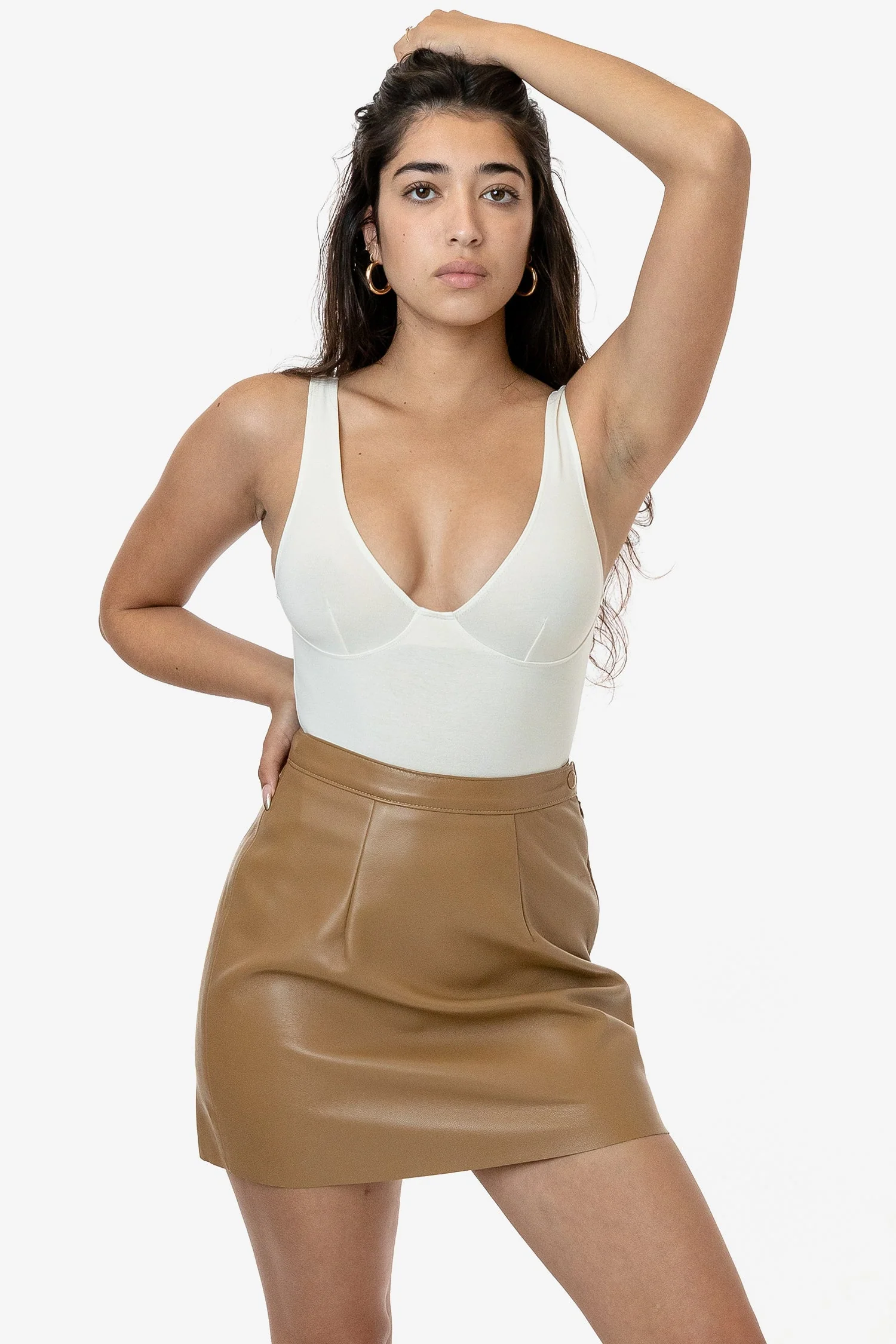RLH3012 - Leather Mini Pencil Skirt - Image 3