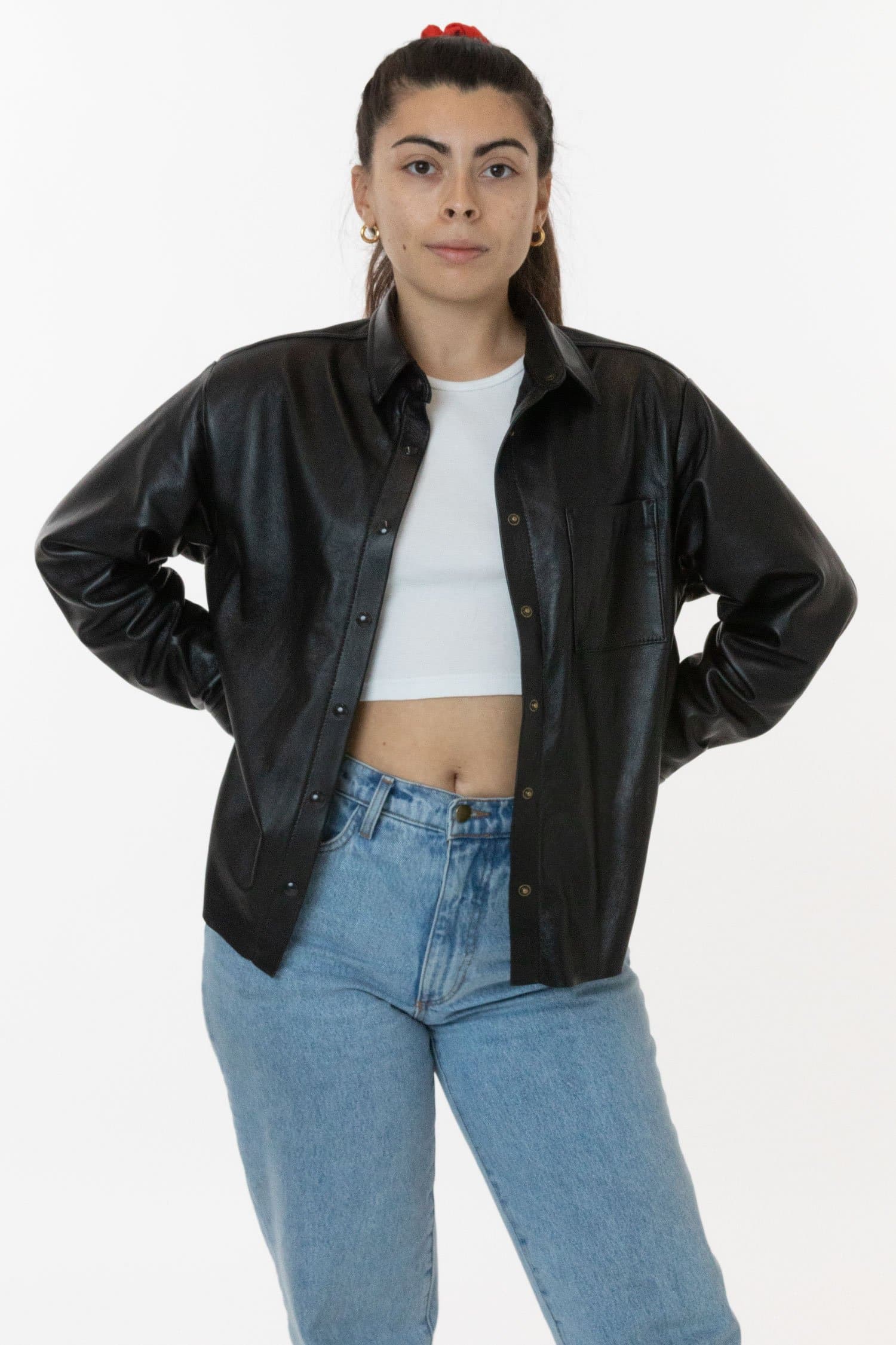 RLH3027 - Leather Button Up - Image 12