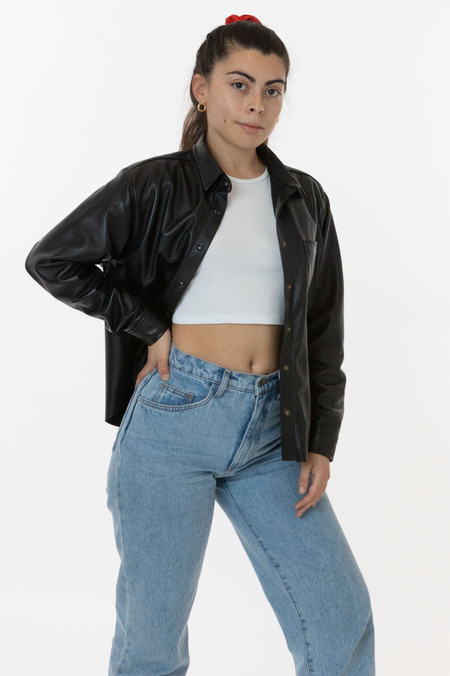 RLH3027 - Leather Button Up - Image 5