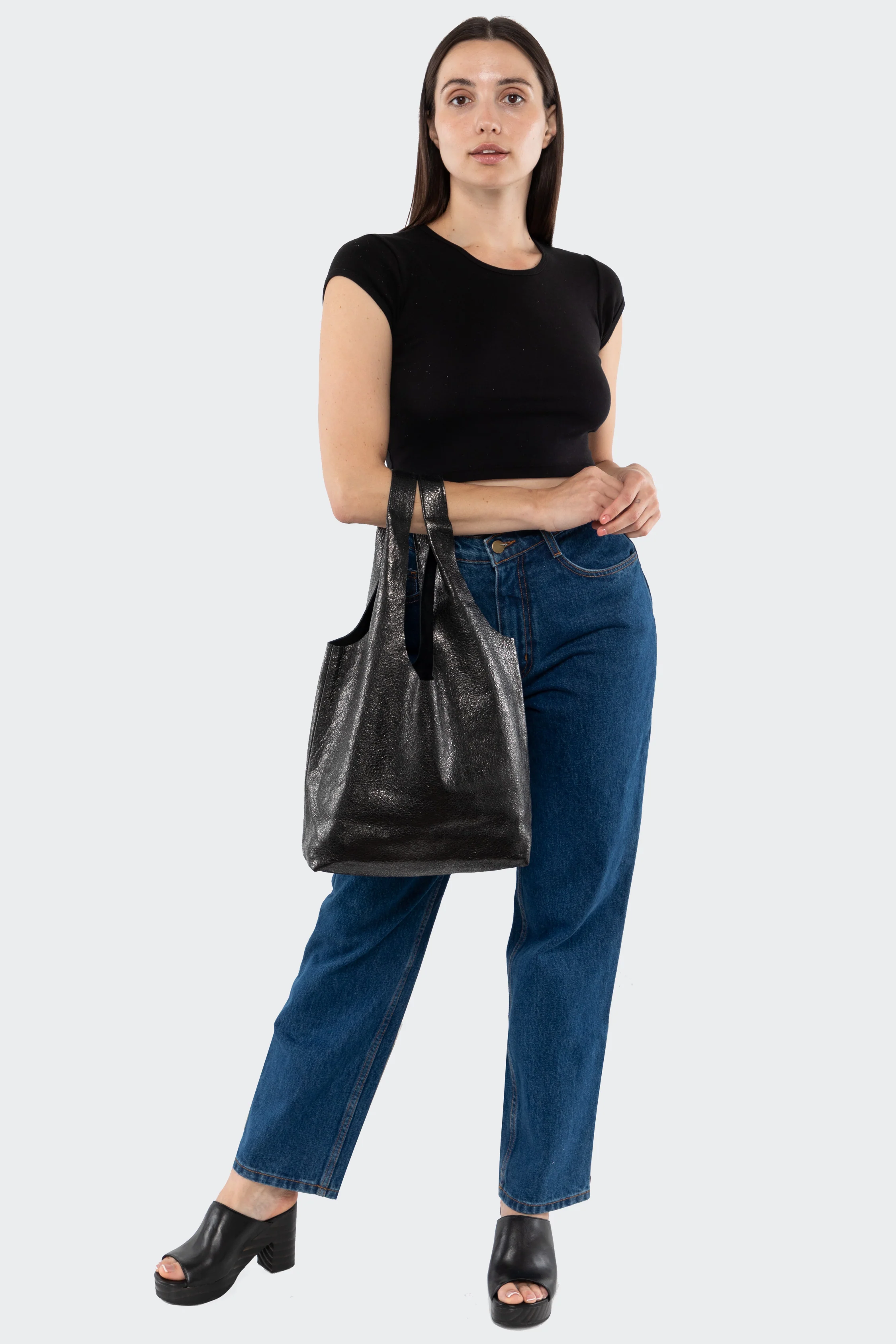 RLH3405 - Embellished Leather Shopping Bag - Image 12