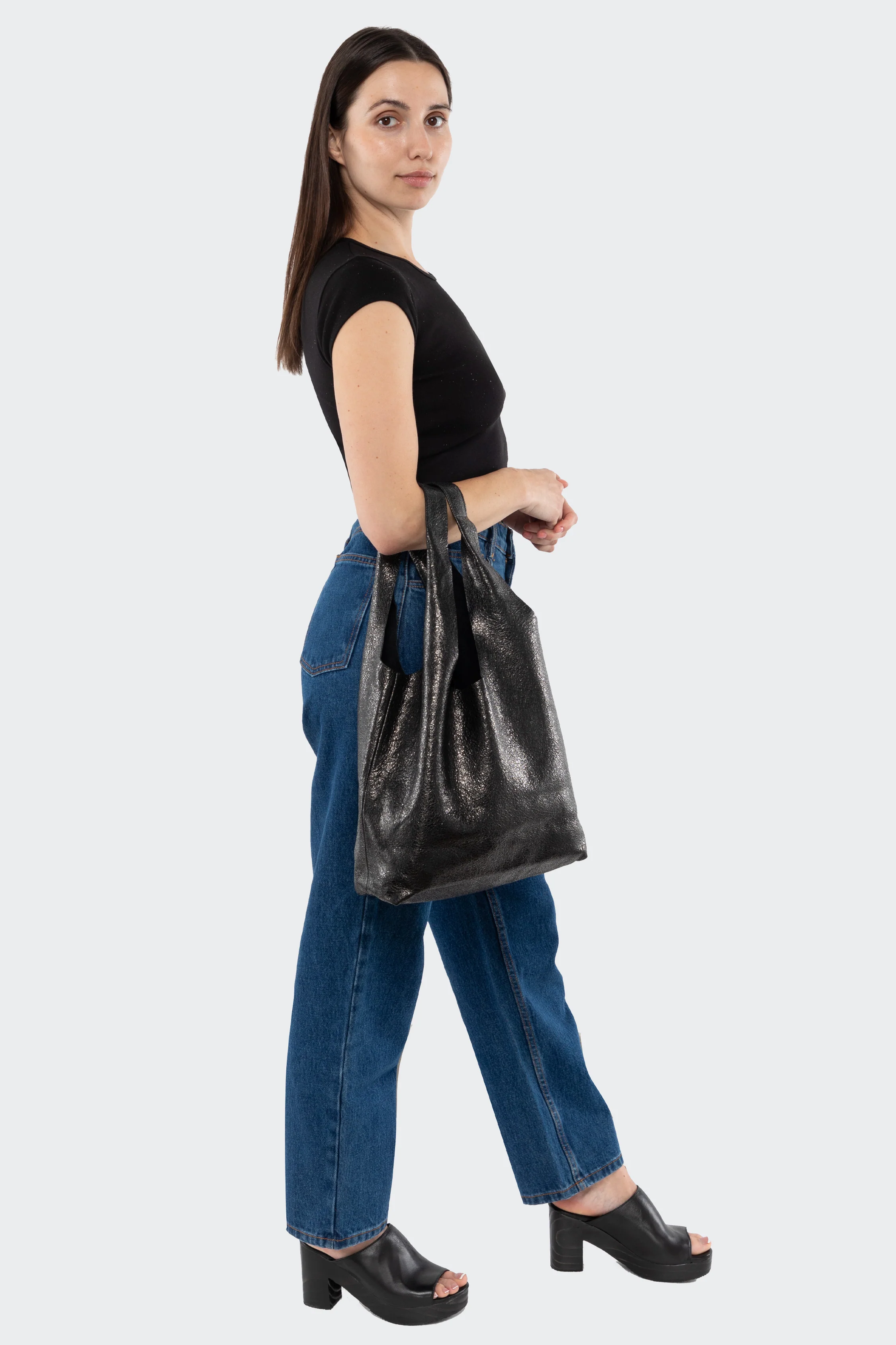 RLH3405 - Embellished Leather Shopping Bag - Image 13