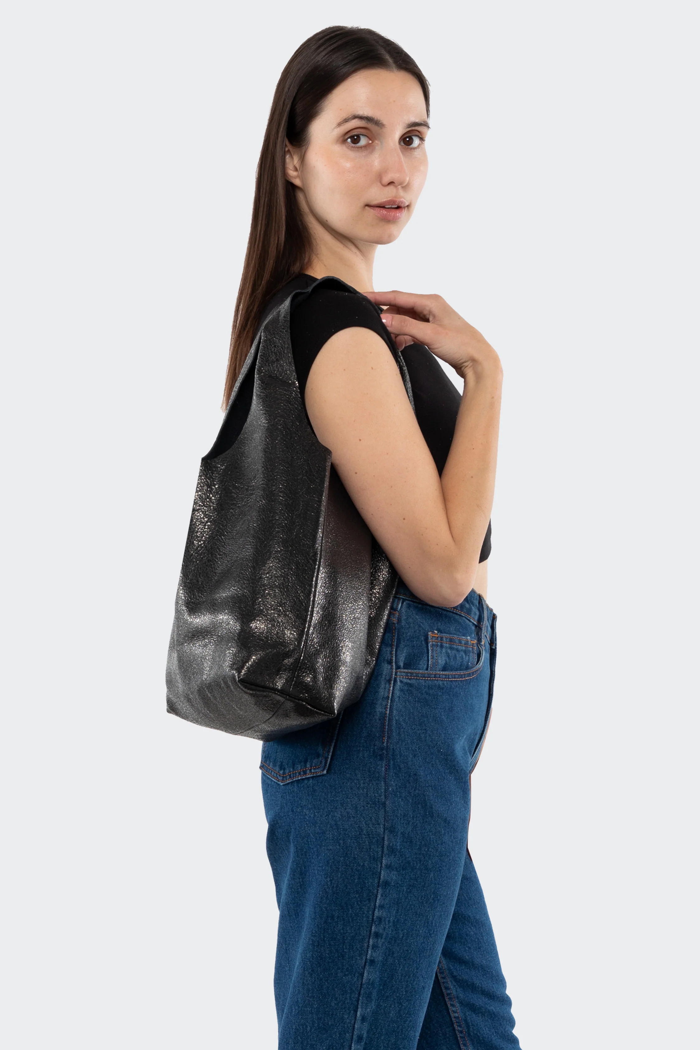 RLH3405 - Embellished Leather Shopping Bag - Image 14