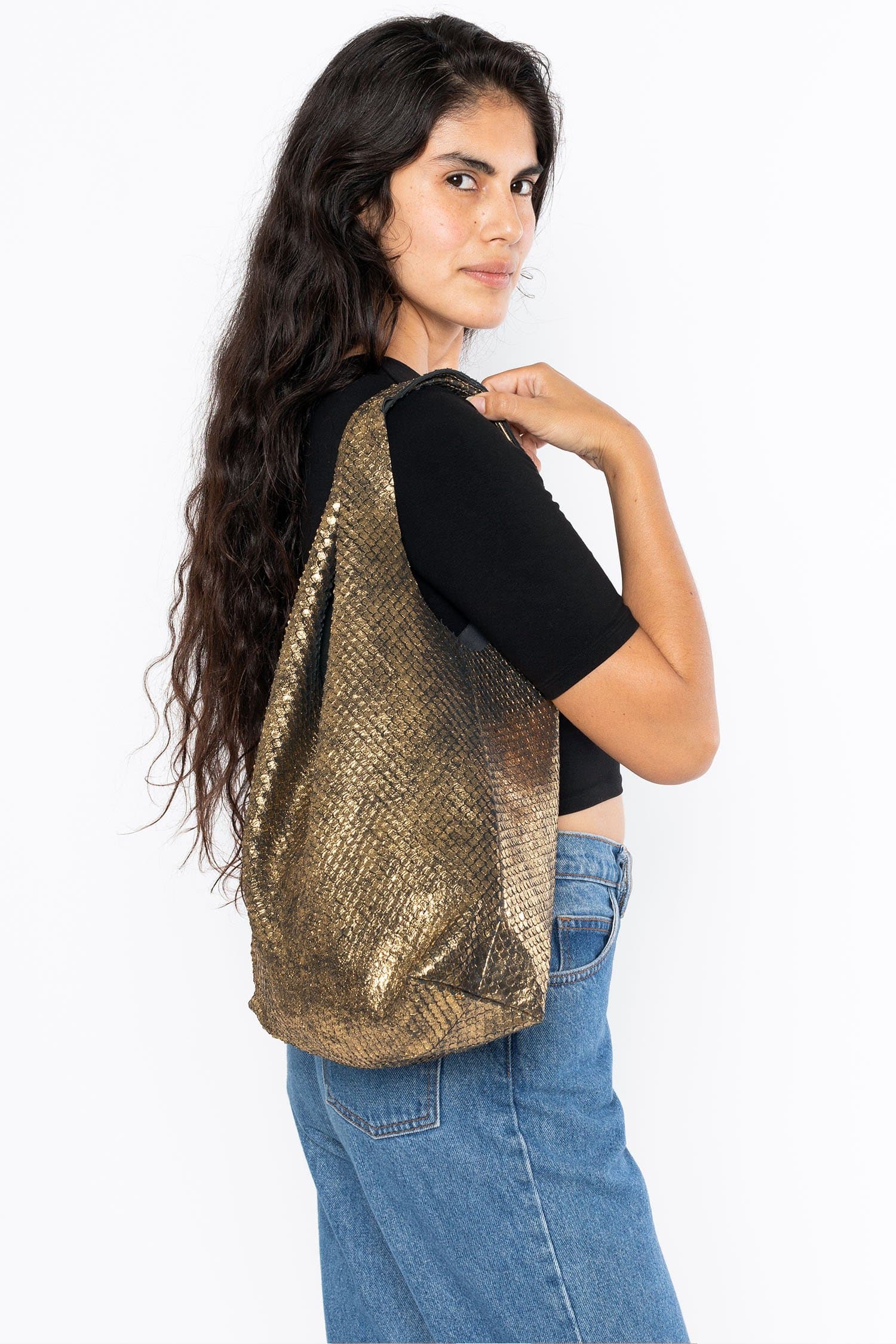 RLH3405 - Embellished Leather Shopping Bag - Image 2