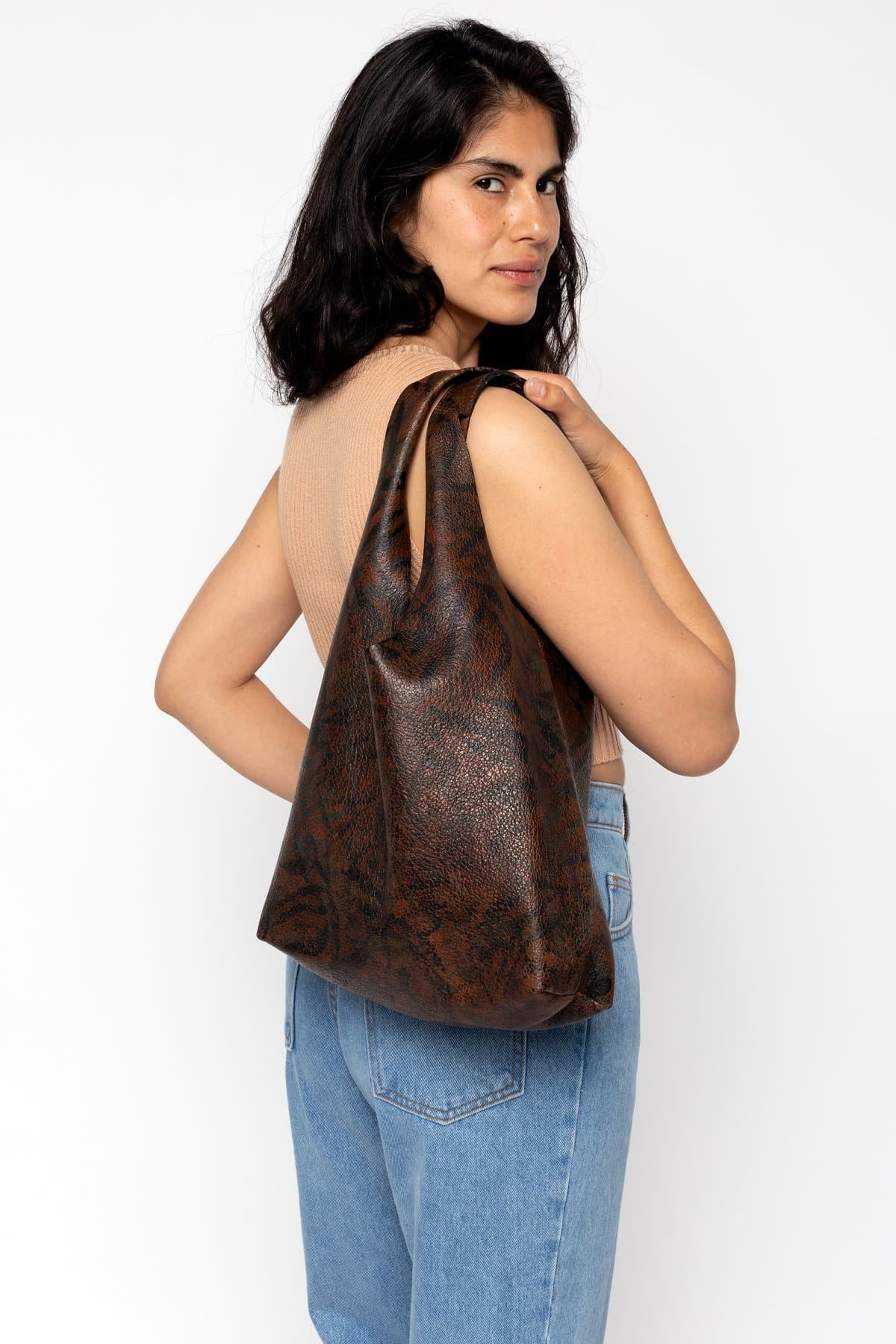 RLH3405 - Embellished Leather Shopping Bag - Image 5