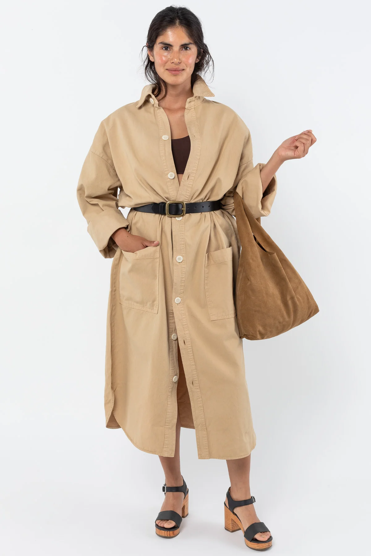 RLH3409 - Raw Suede Shopping Bag - Image 8