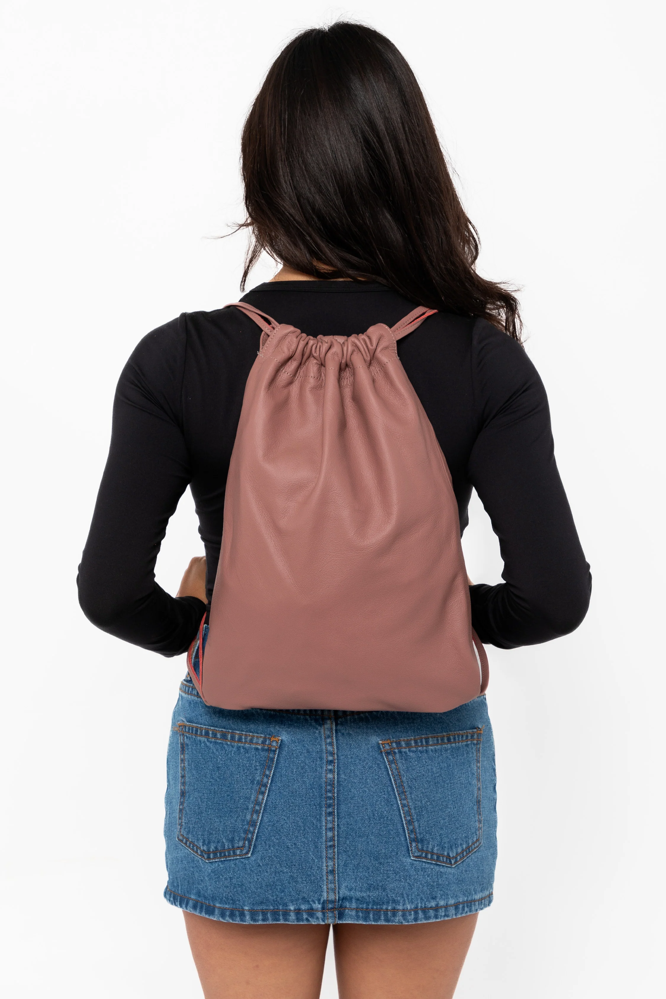 RLH3414 - Unisex Leather Drawstring Backpack - Image 25
