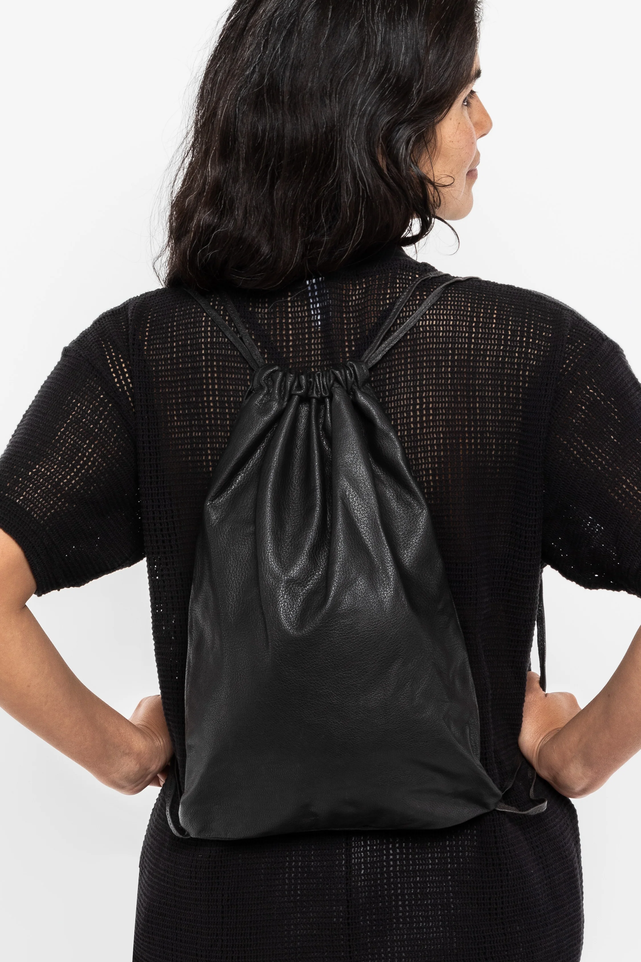 RLH3414 - Unisex Leather Drawstring Backpack - Image 29