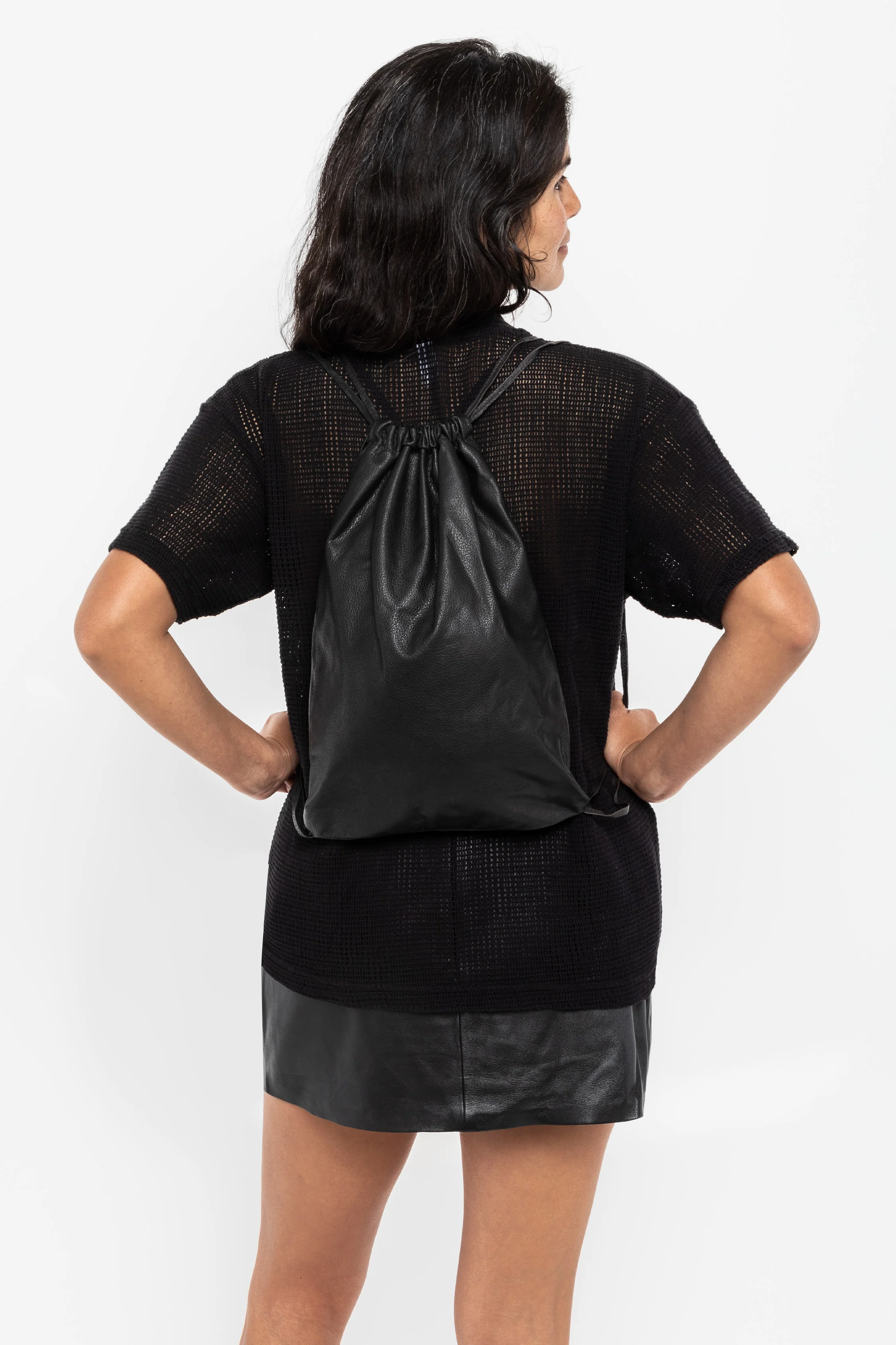 RLH3414 - Unisex Leather Drawstring Backpack - Image 32