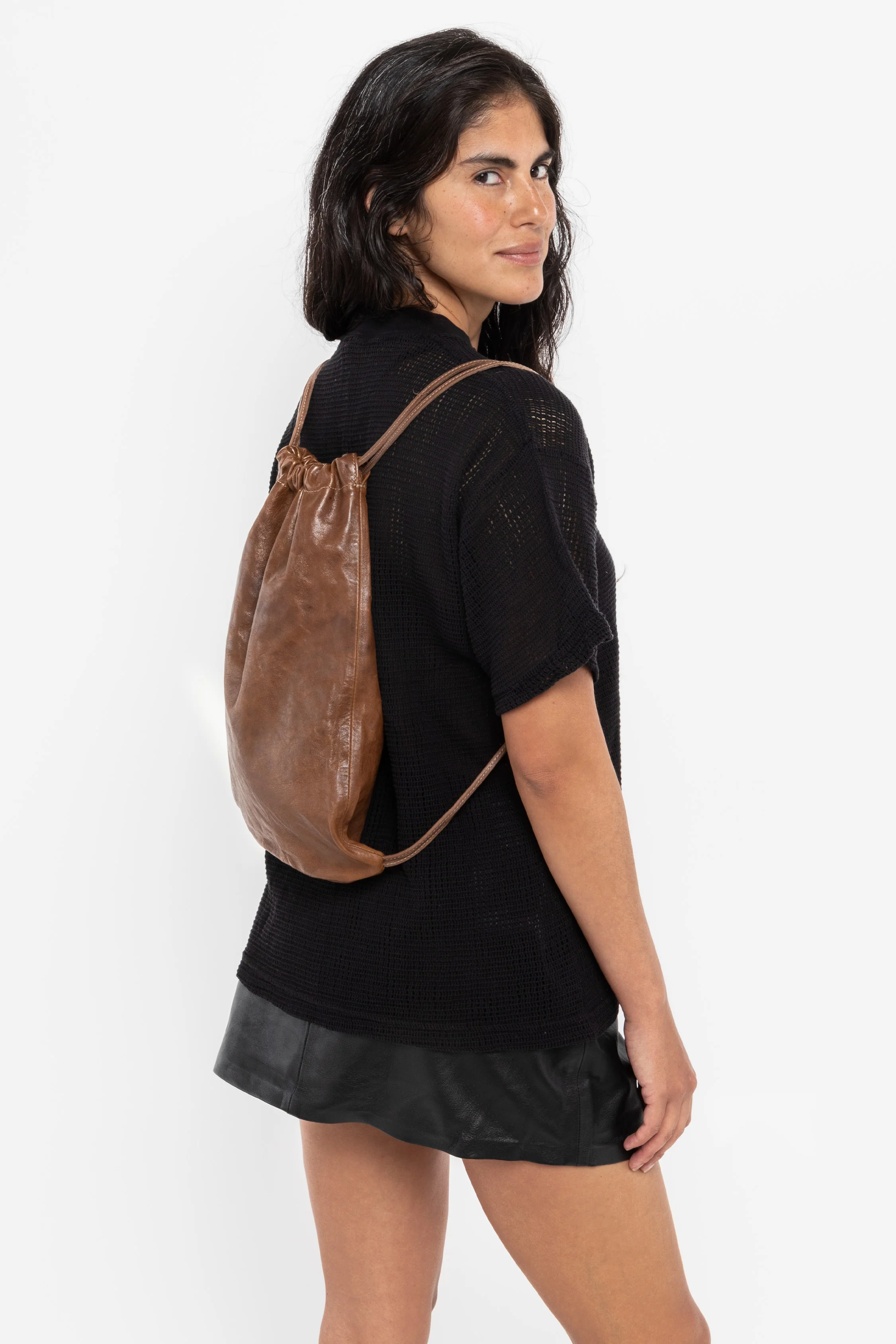 RLH3414 - Unisex Leather Drawstring Backpack - Image 33