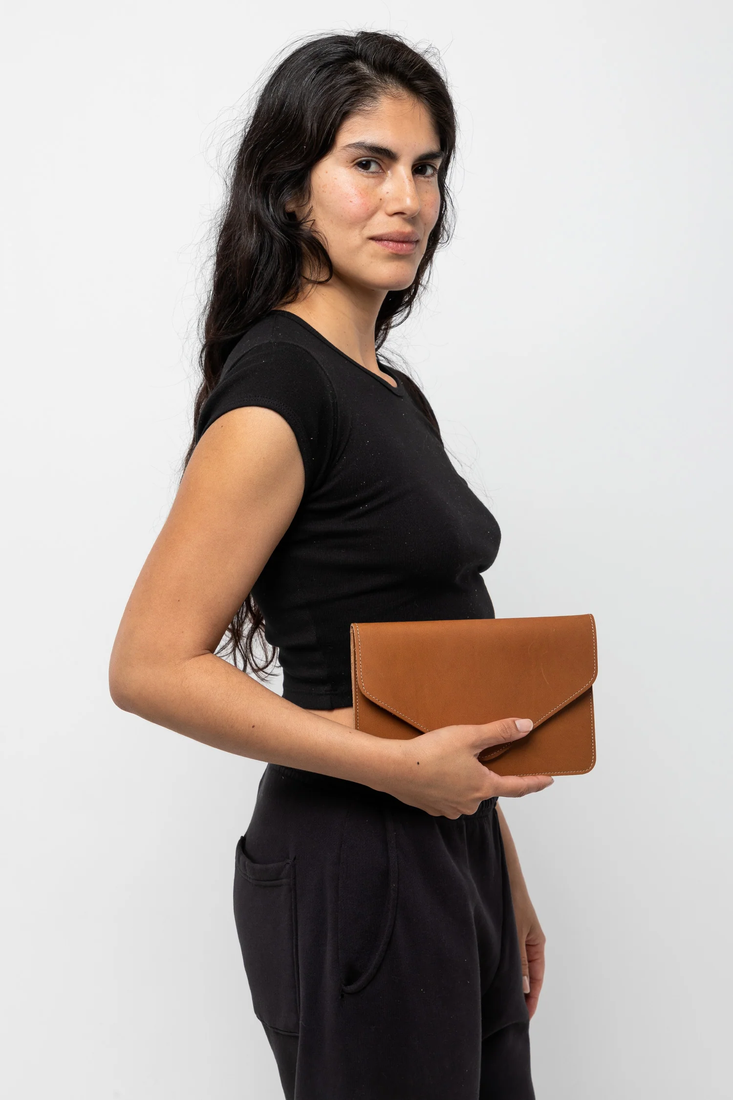RLH3433 - Large Multifunctional Belted Envelope Clutch - Image 22