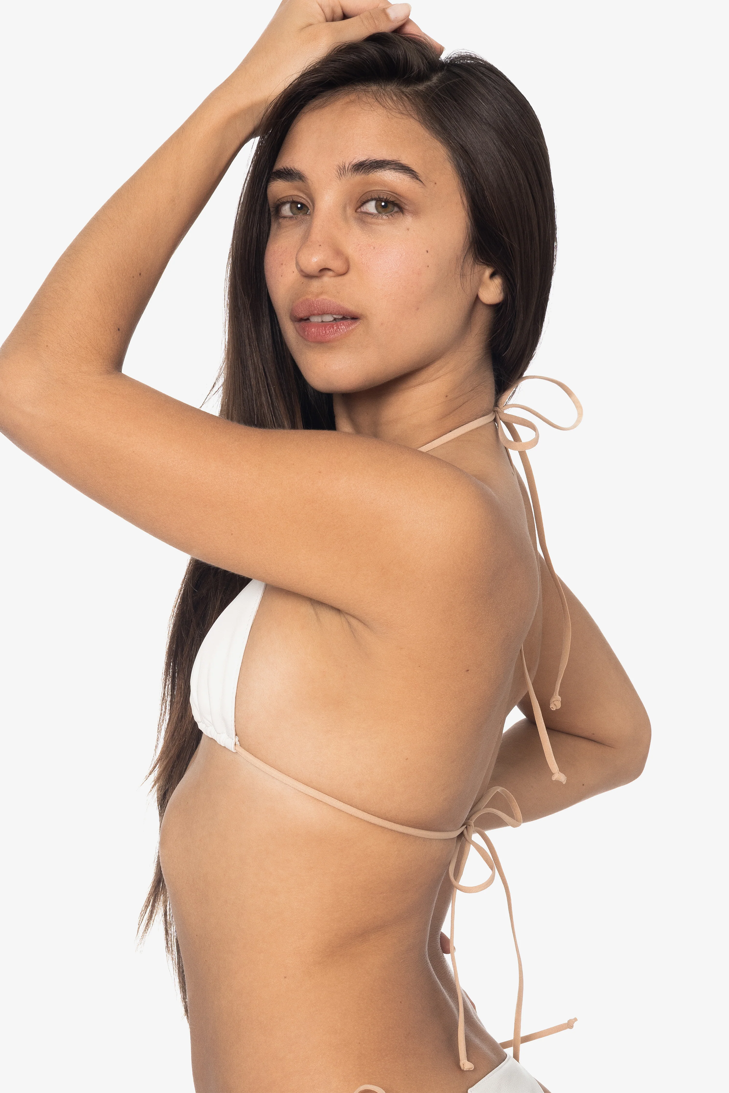 RLH3436 - Leather Nylon String Bikini Top - Image 17