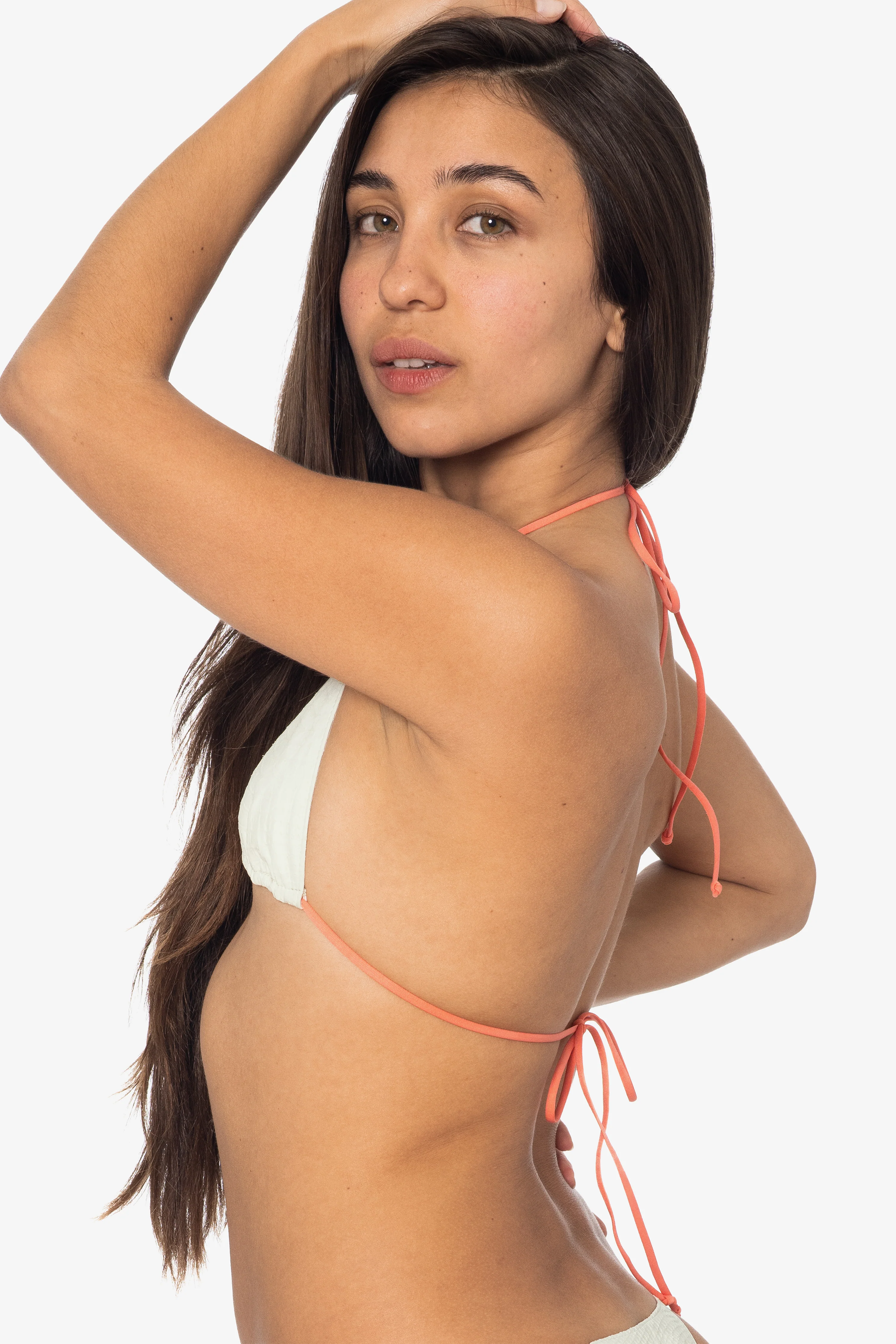 RLH3436 - Leather Nylon String Bikini Top - Image 23